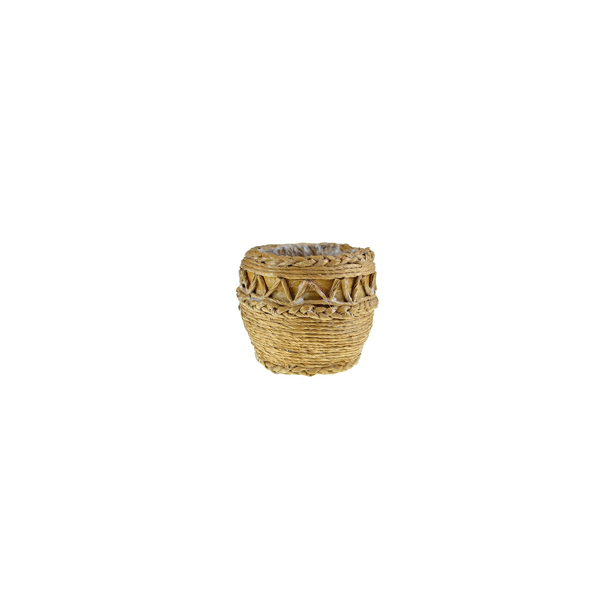 Kaspó fonott mintás D18*13,5cm natúr Zmrst