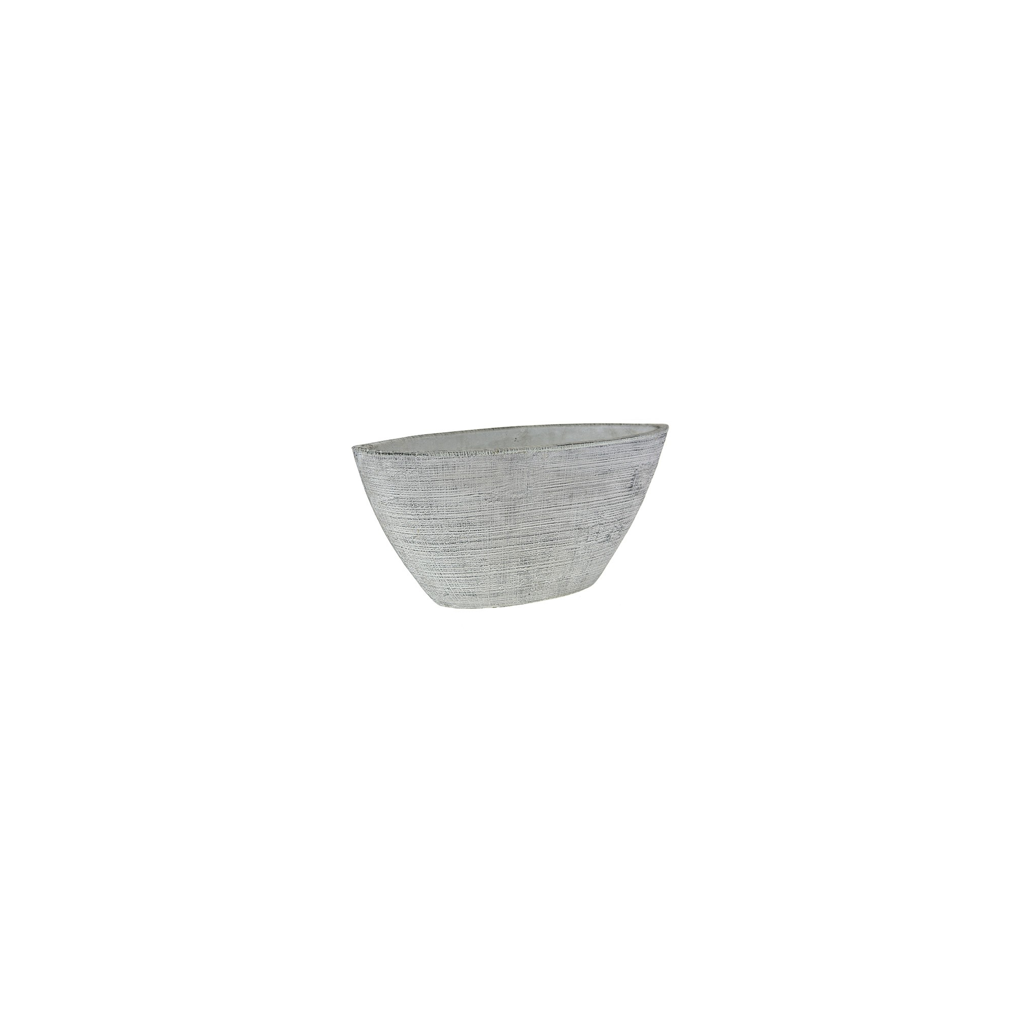 Kaspó kerámia csónak alakú 38*12*20cm szürke