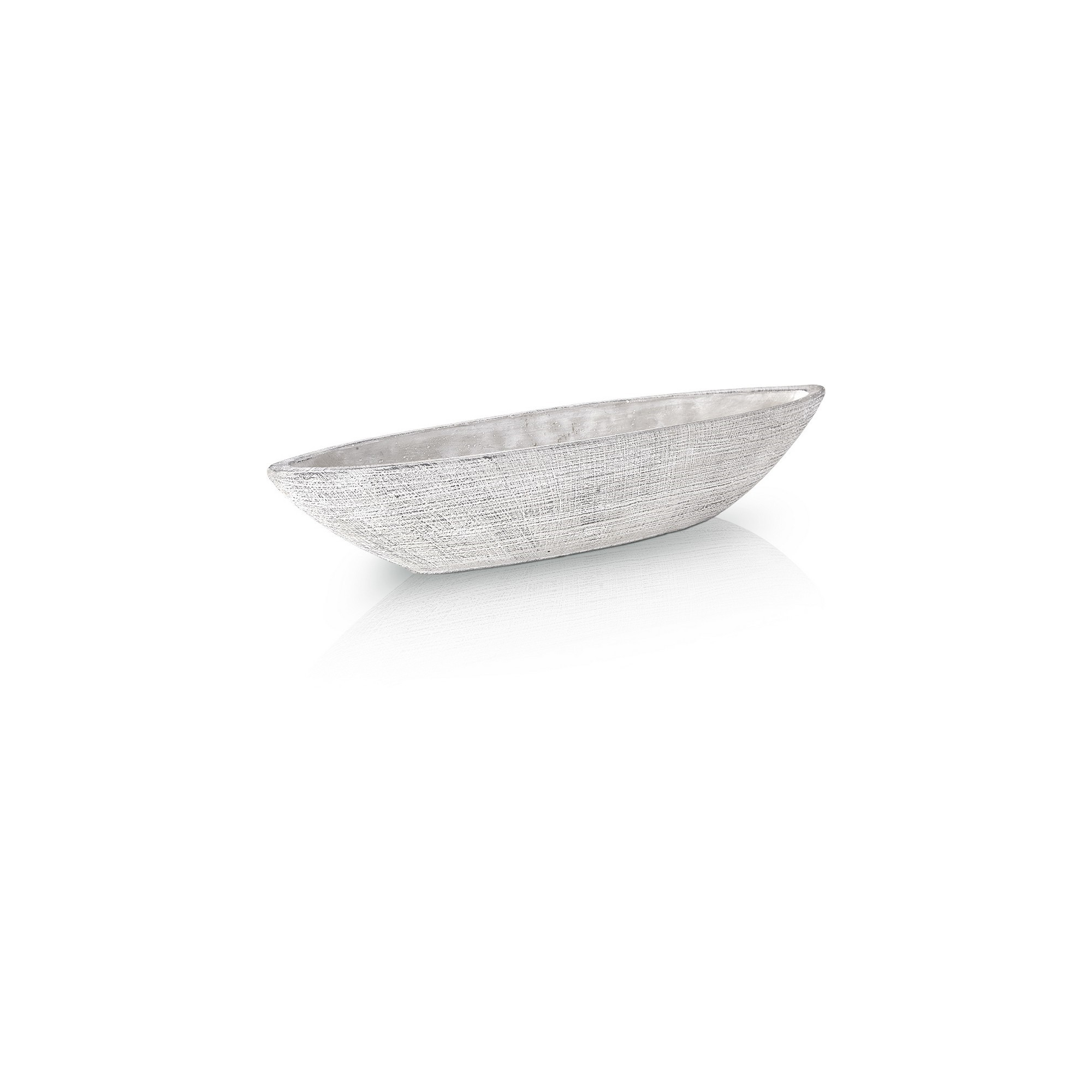 Kaspó kerámia csónak alakú 58*13*11cm szürke