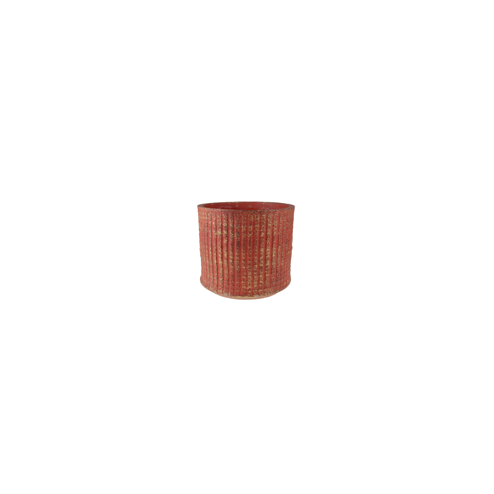 Kaspó kerámia D16.5*H14.5cm vörös