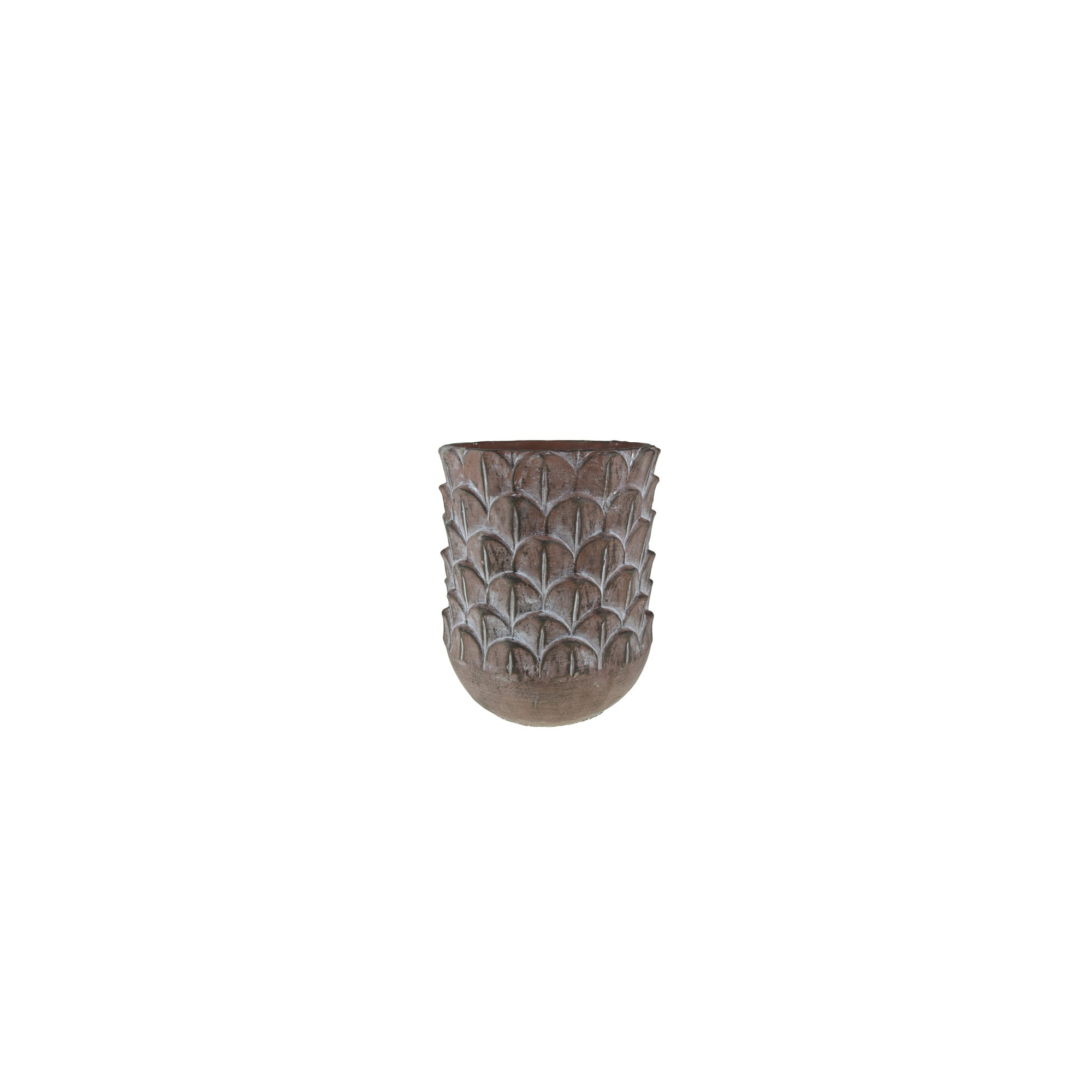Kaspó kerámia D18.5*H22cm antik barna