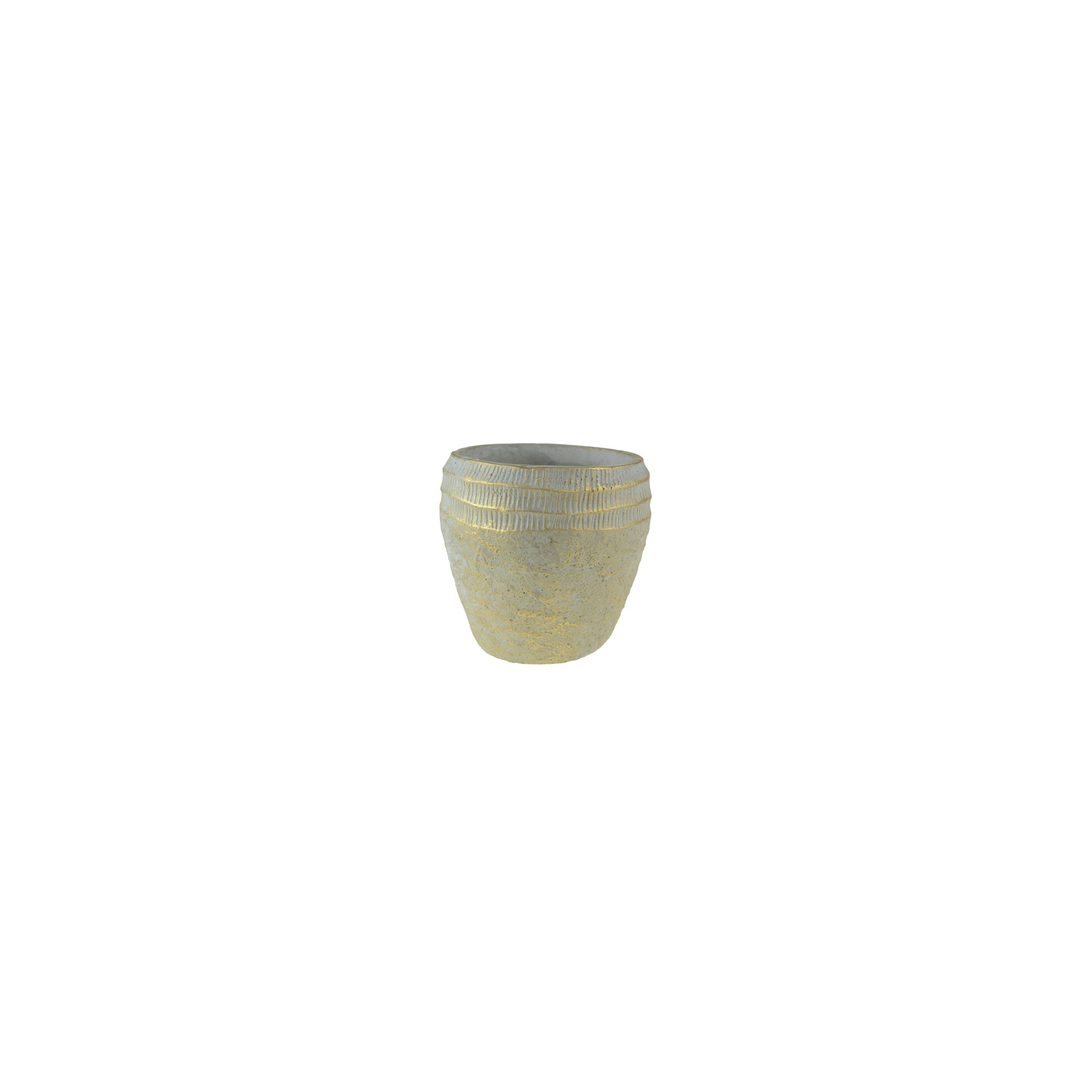 Kaspó kerámia D19*H17.5cm halvány arany