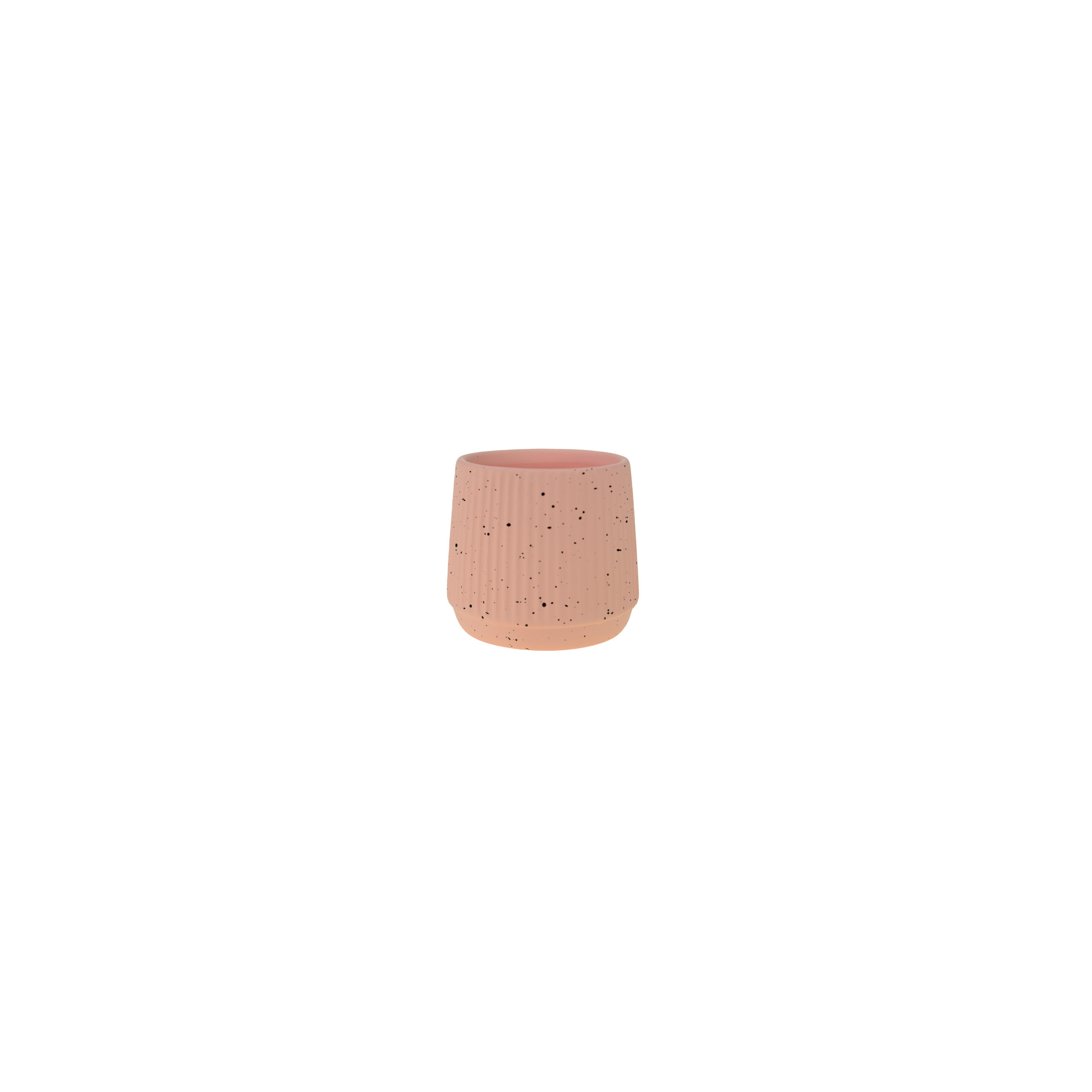 Kaspó kerámia D8 H7,2cm bordás rózsaszín