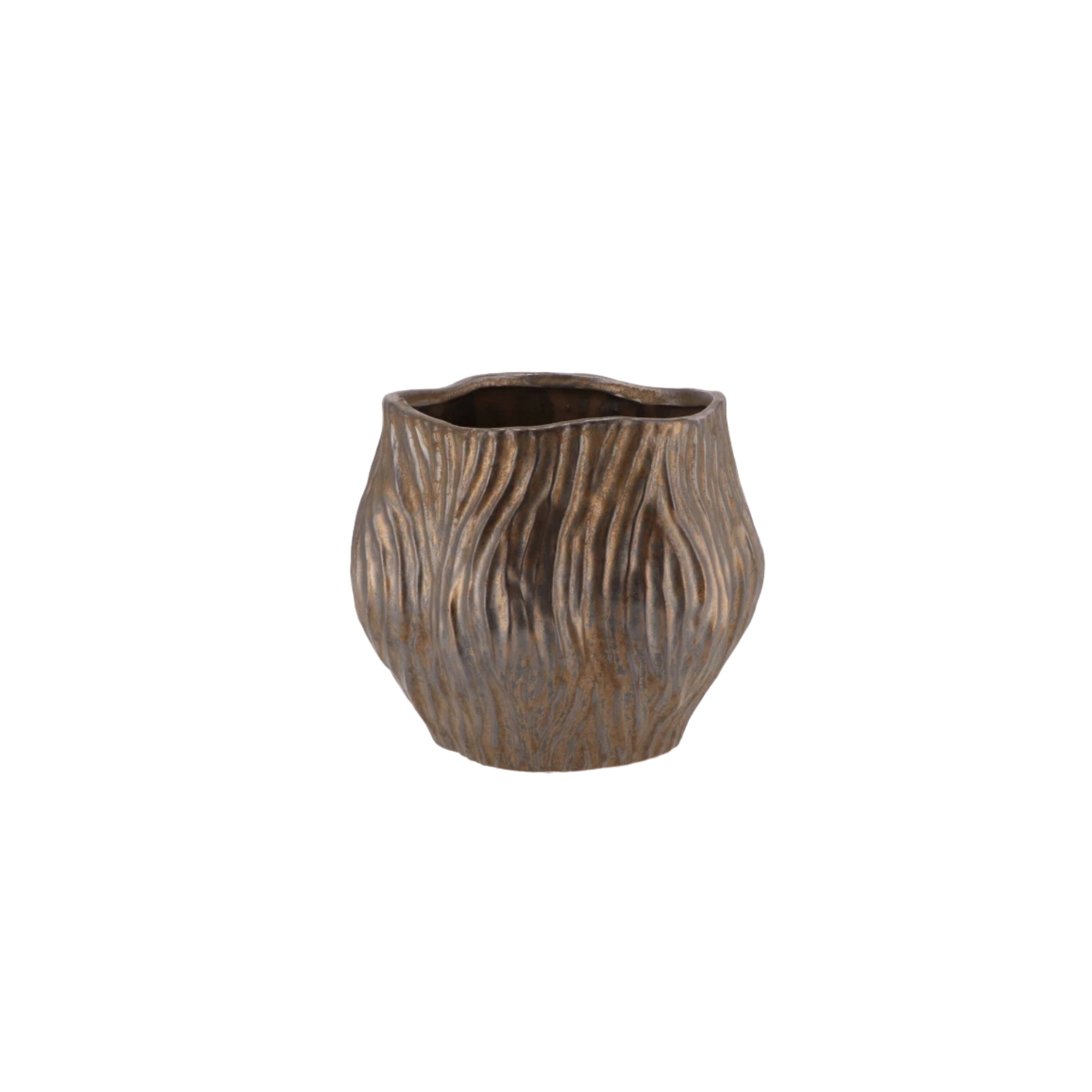 Kaspó kerámia Multan 21.5cm bronz