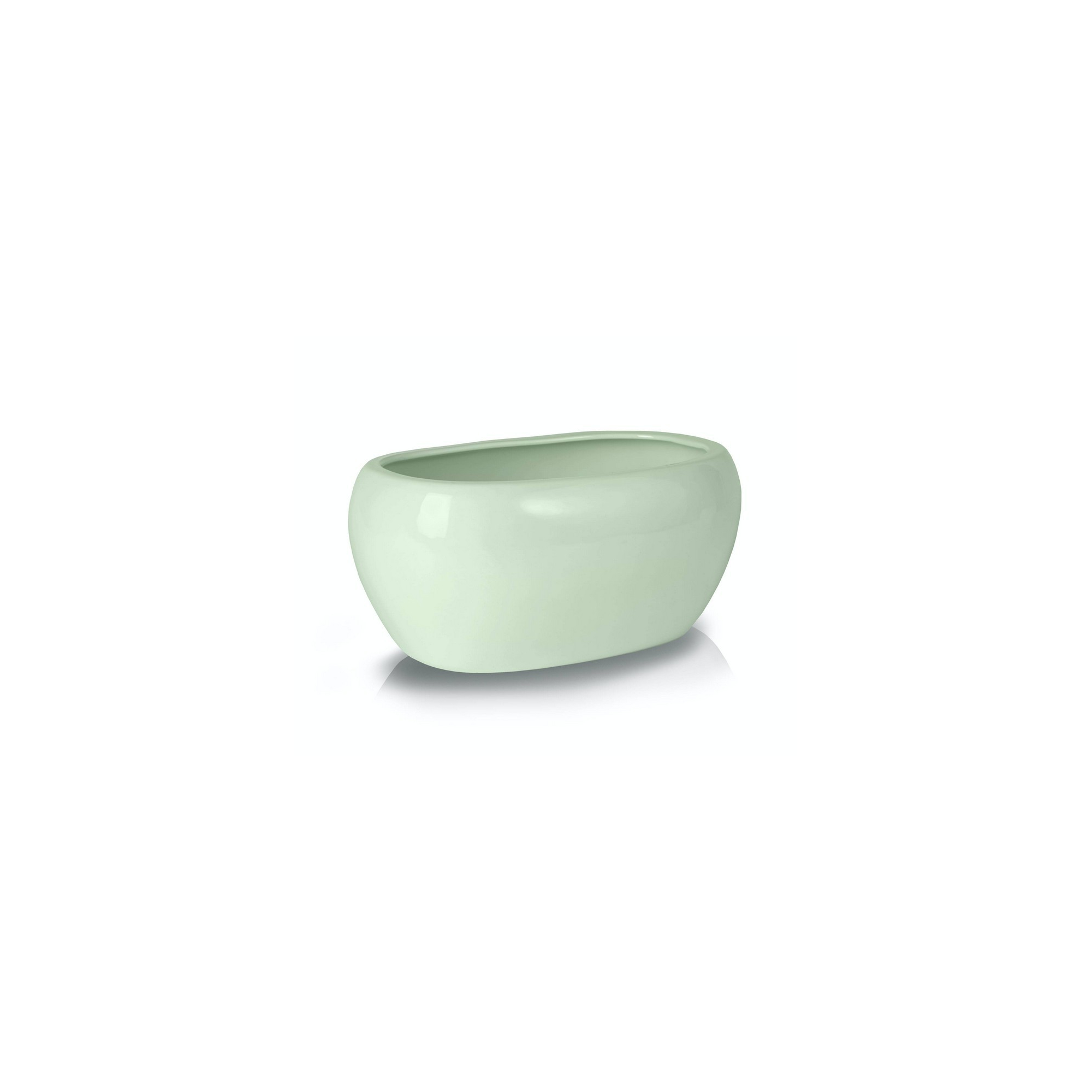 Kaspó kerámia ovális 27*17*17cm menta