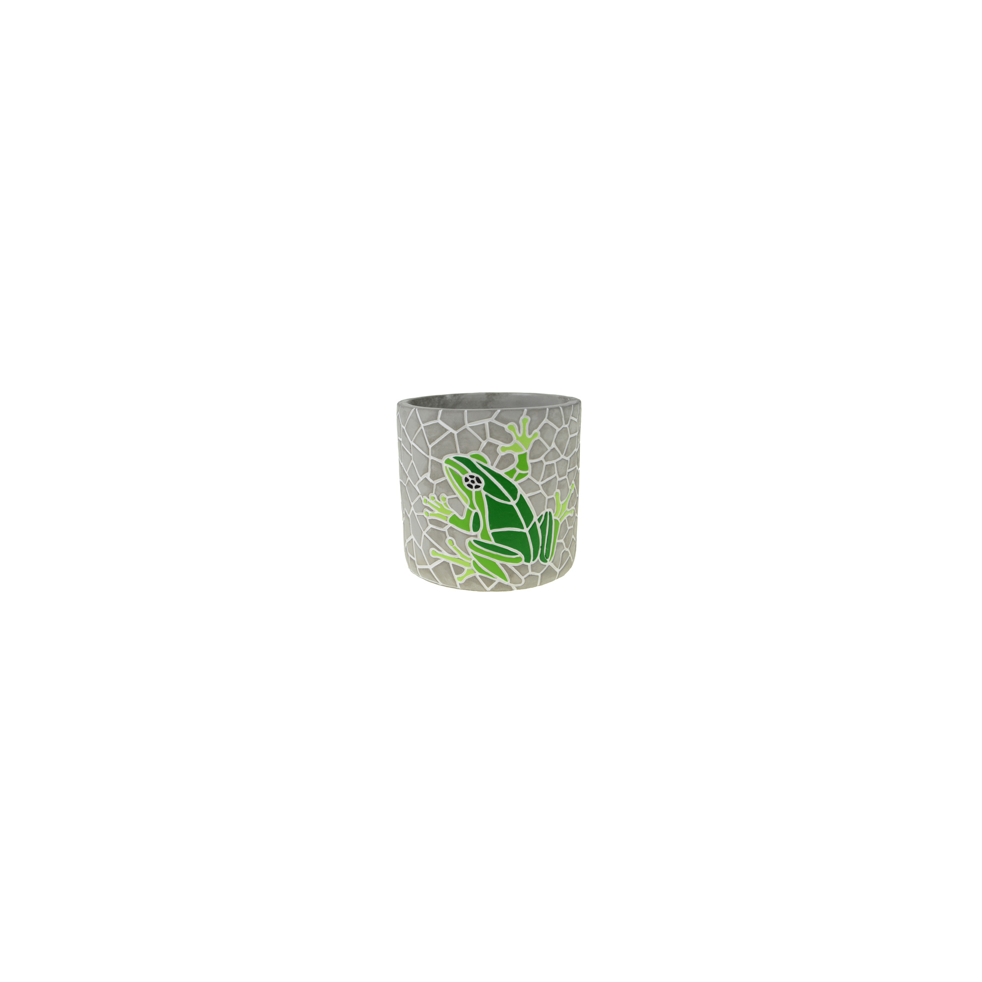 Kaspó kő béka 13.7*13.7*13cm szürke