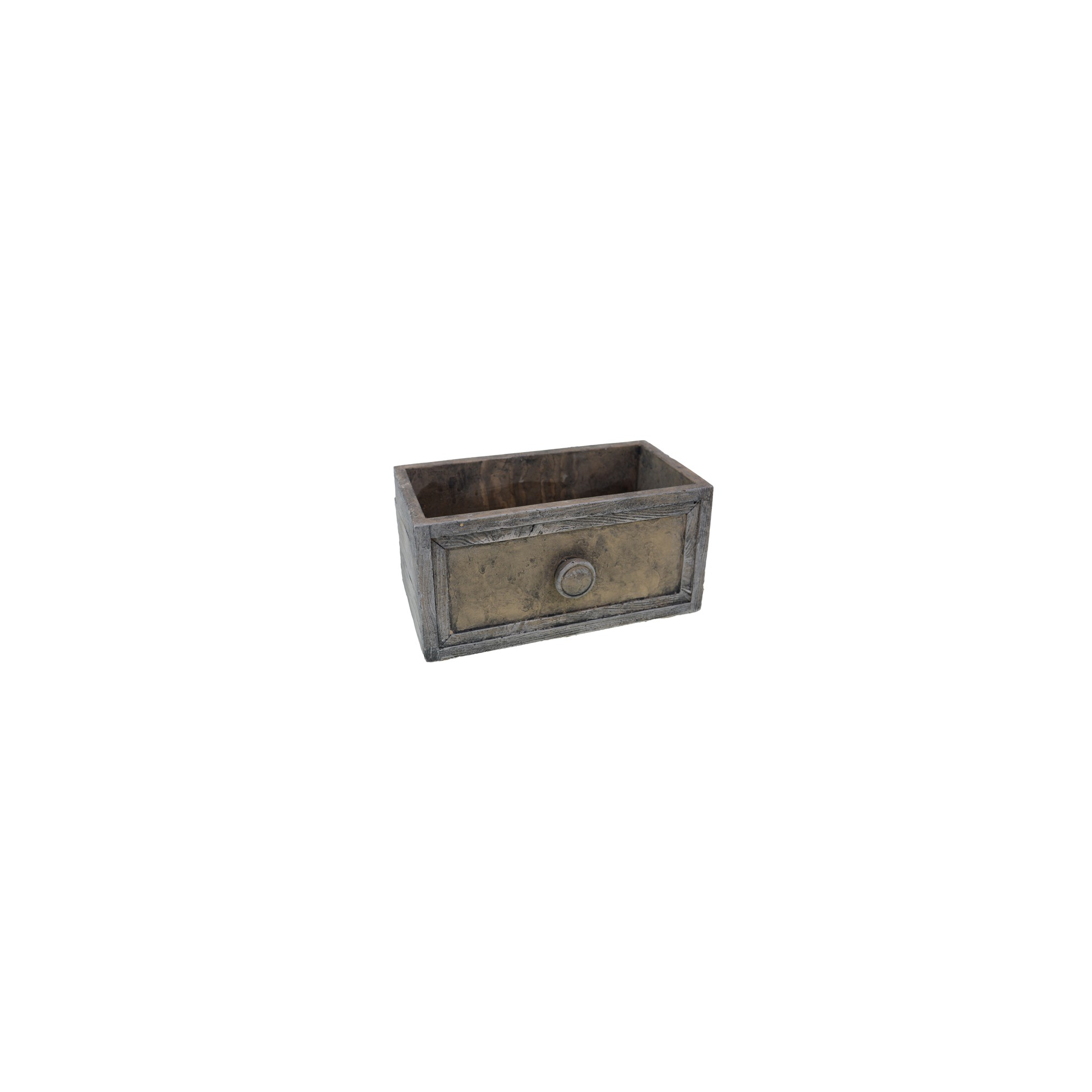 Kaspó kő 15.5*10.2*7cm fiók forma barna