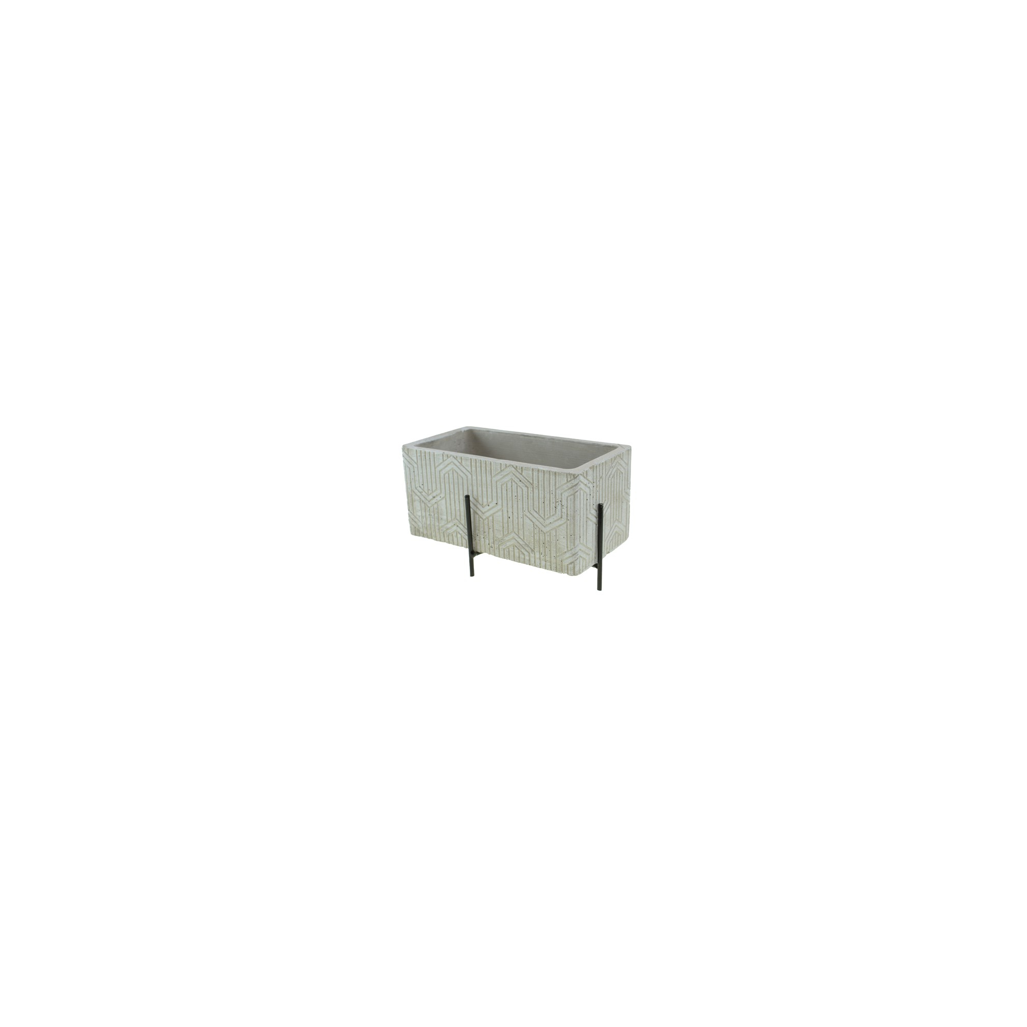 Kaspó kő 18,5*10,5*10cm mintás szürke