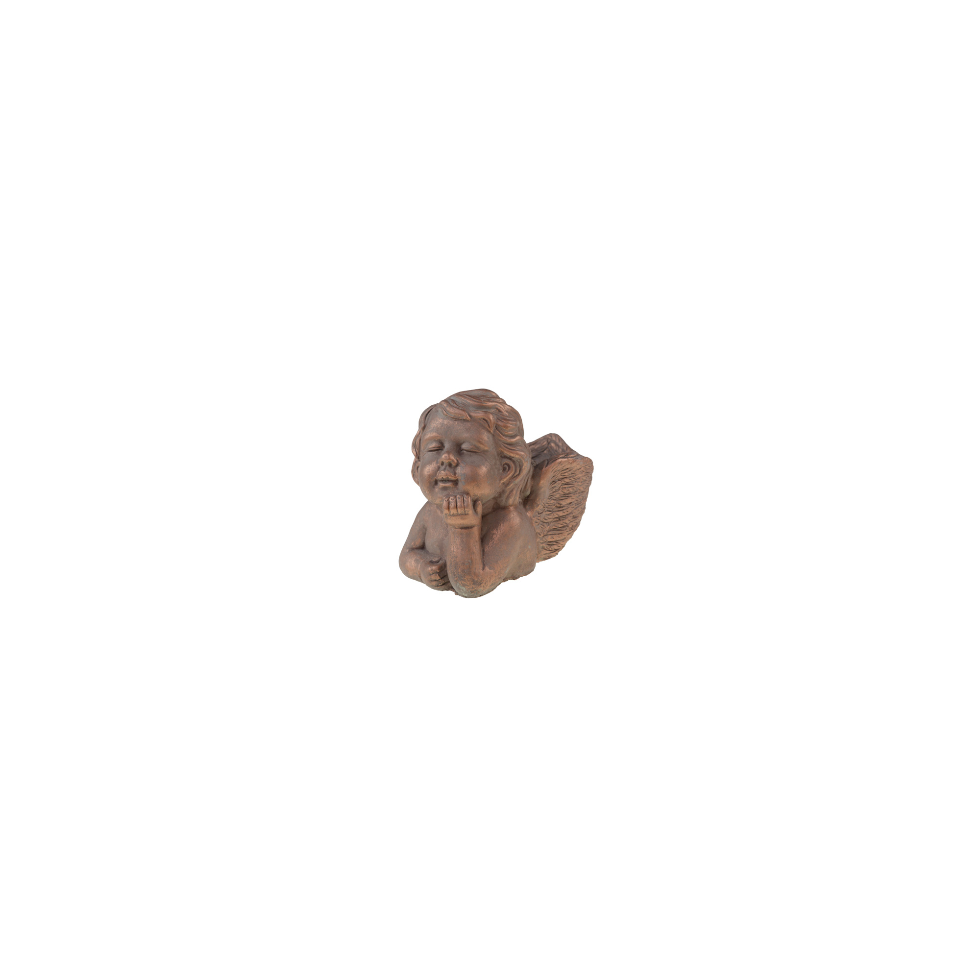 Kaspó kő 20x15x15cm könyöklő angyallal arany