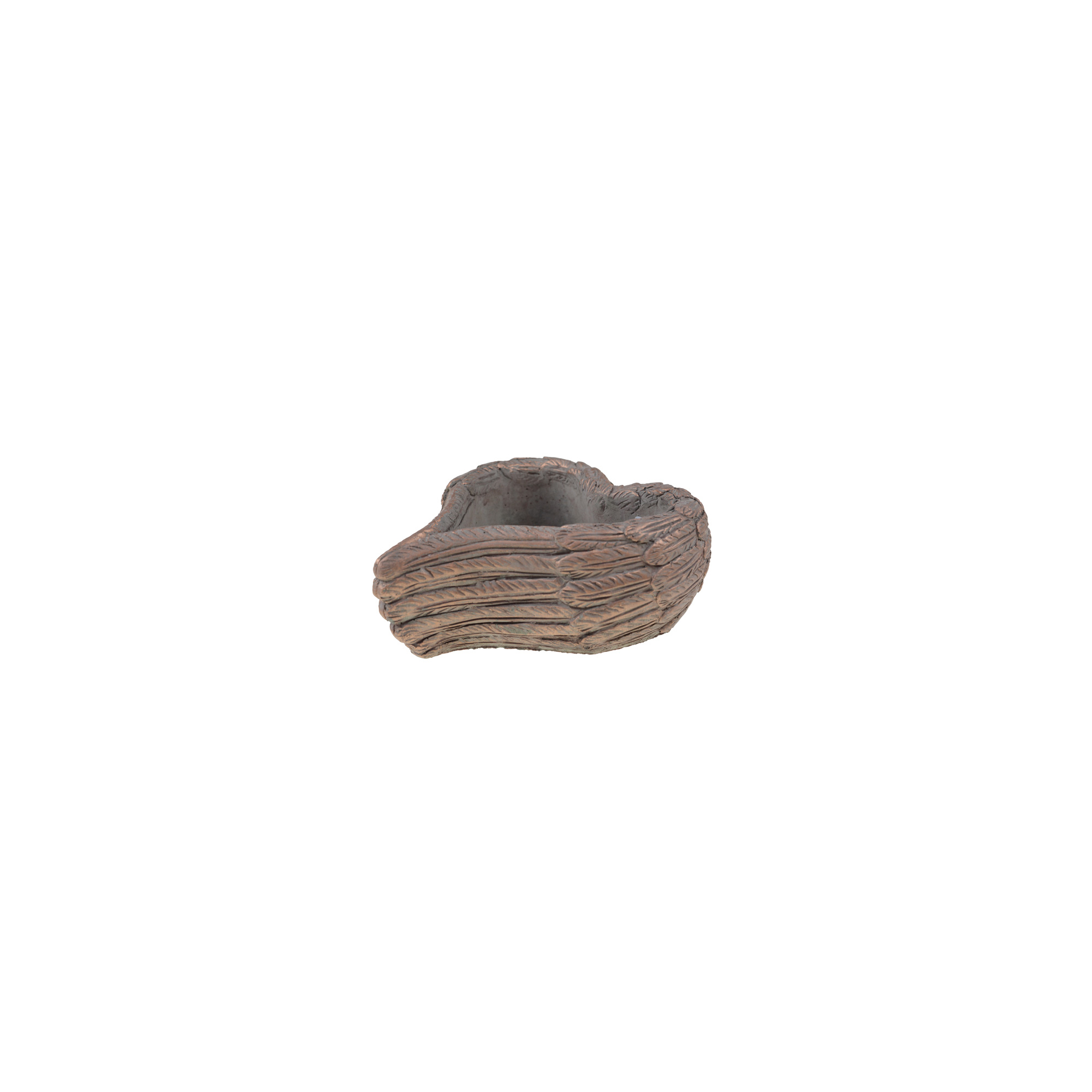 Kaspó kő szív forma 20x18.5x8.5cm arany