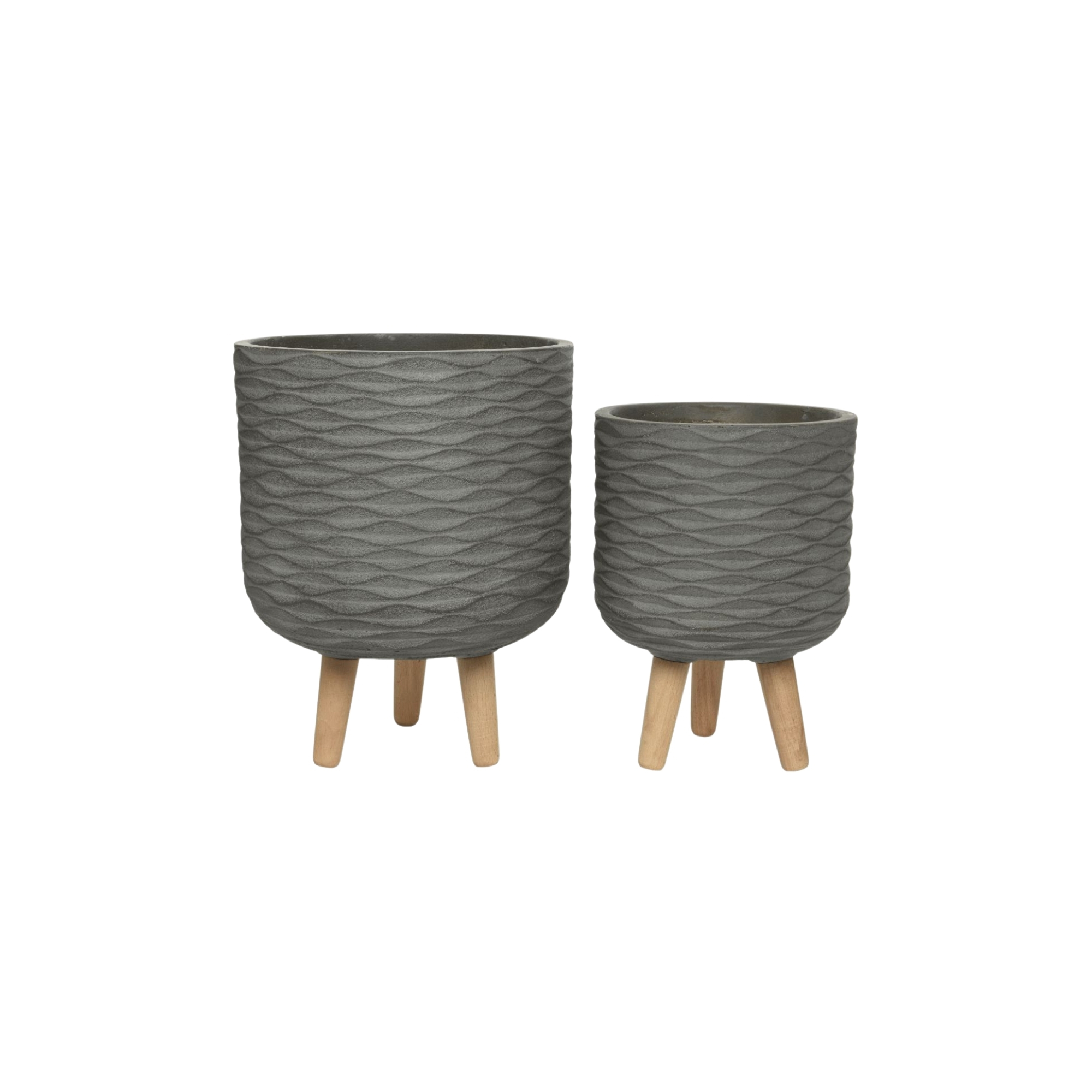 Kaspó kő 41cm s/2 szürke