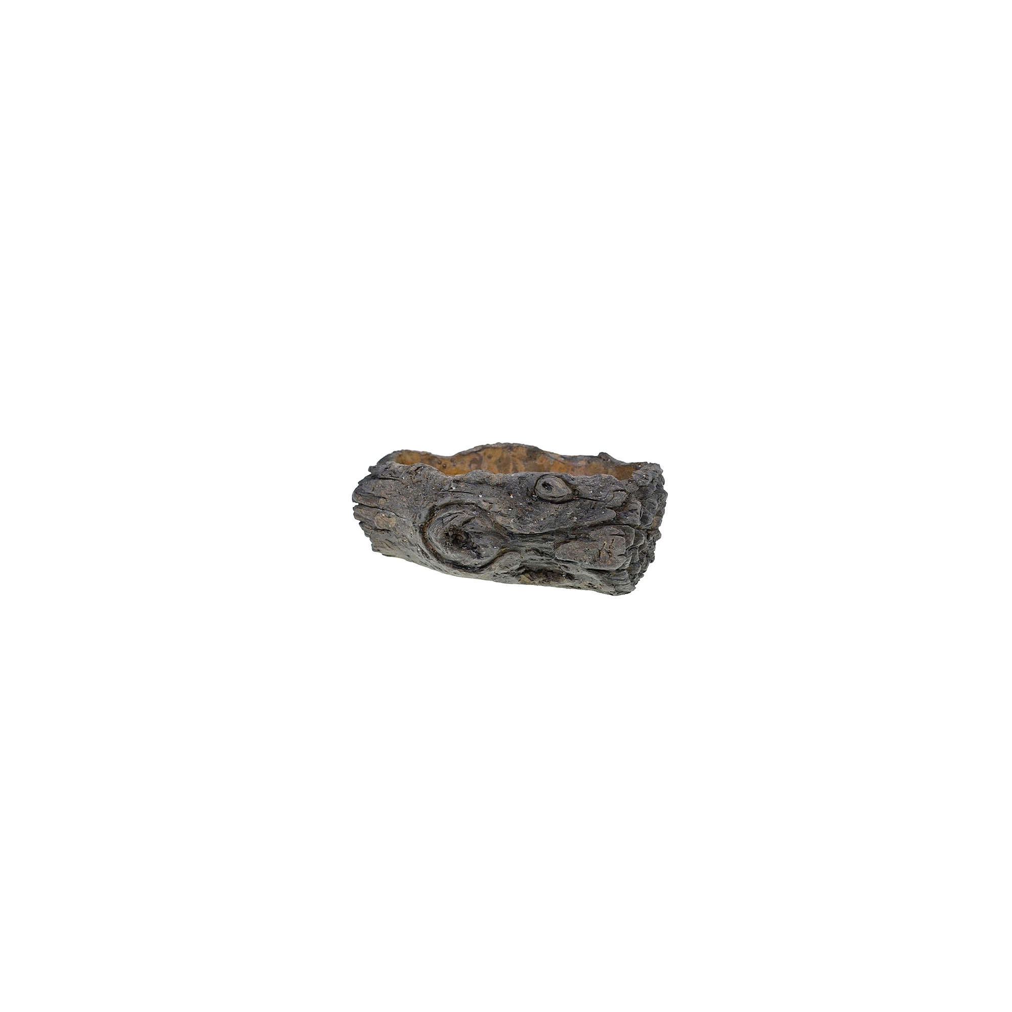 Kaspó kő fatörzs 23,5*13,5*8cm szürke