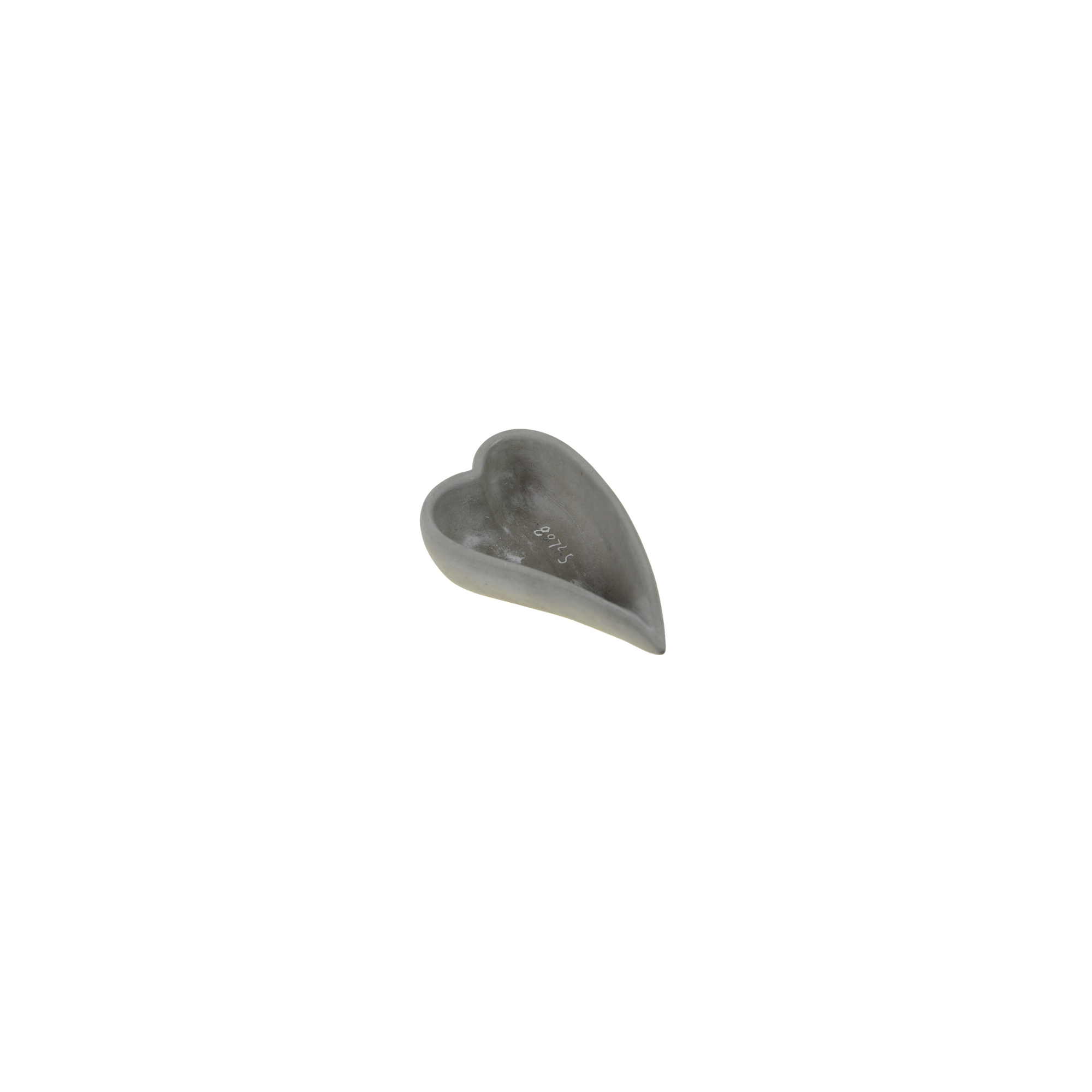 Kaspó kő francia szív 17.5 * 11 * 6cm sötét szürke