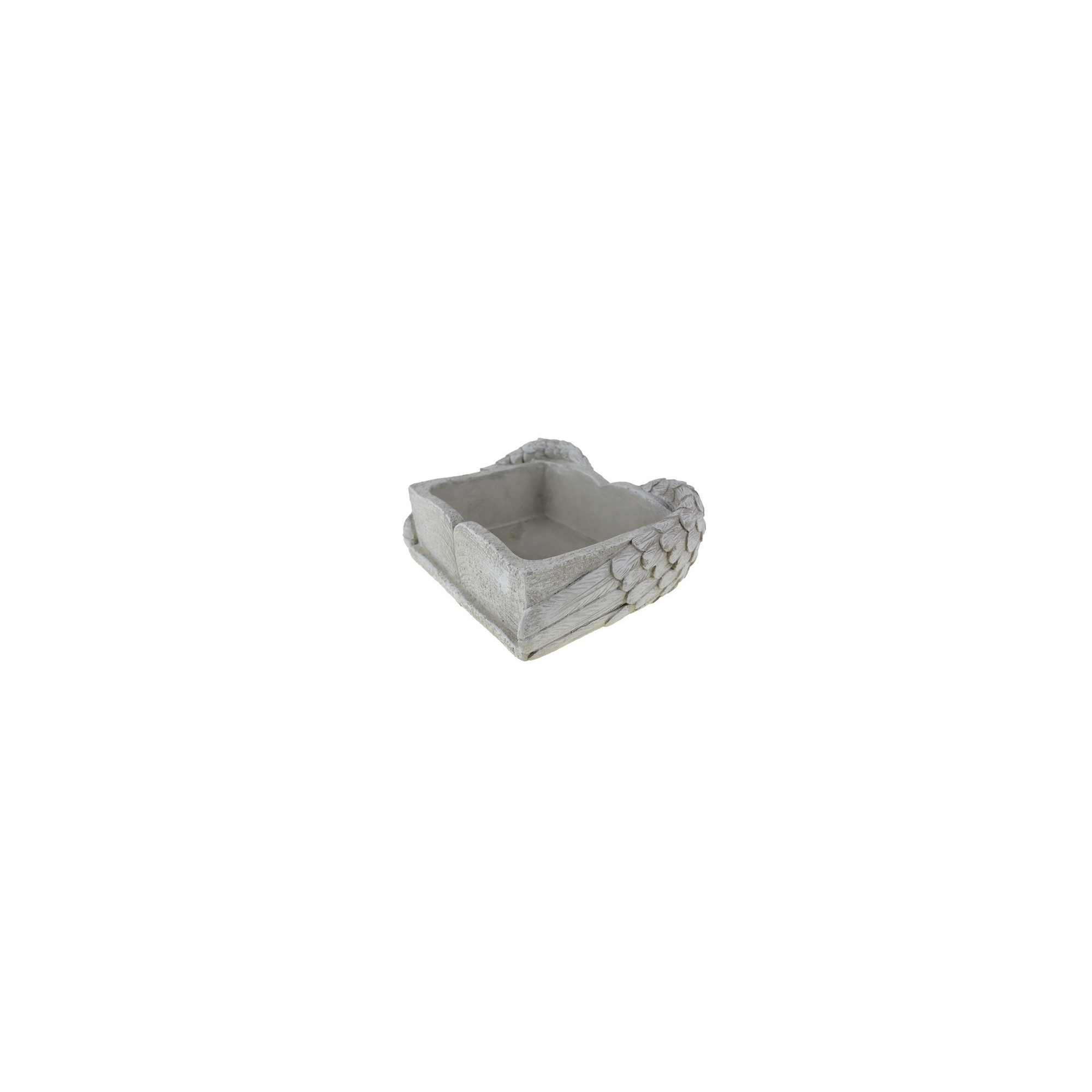 Kaspó kő könyv forma 19*7,5cm szürke