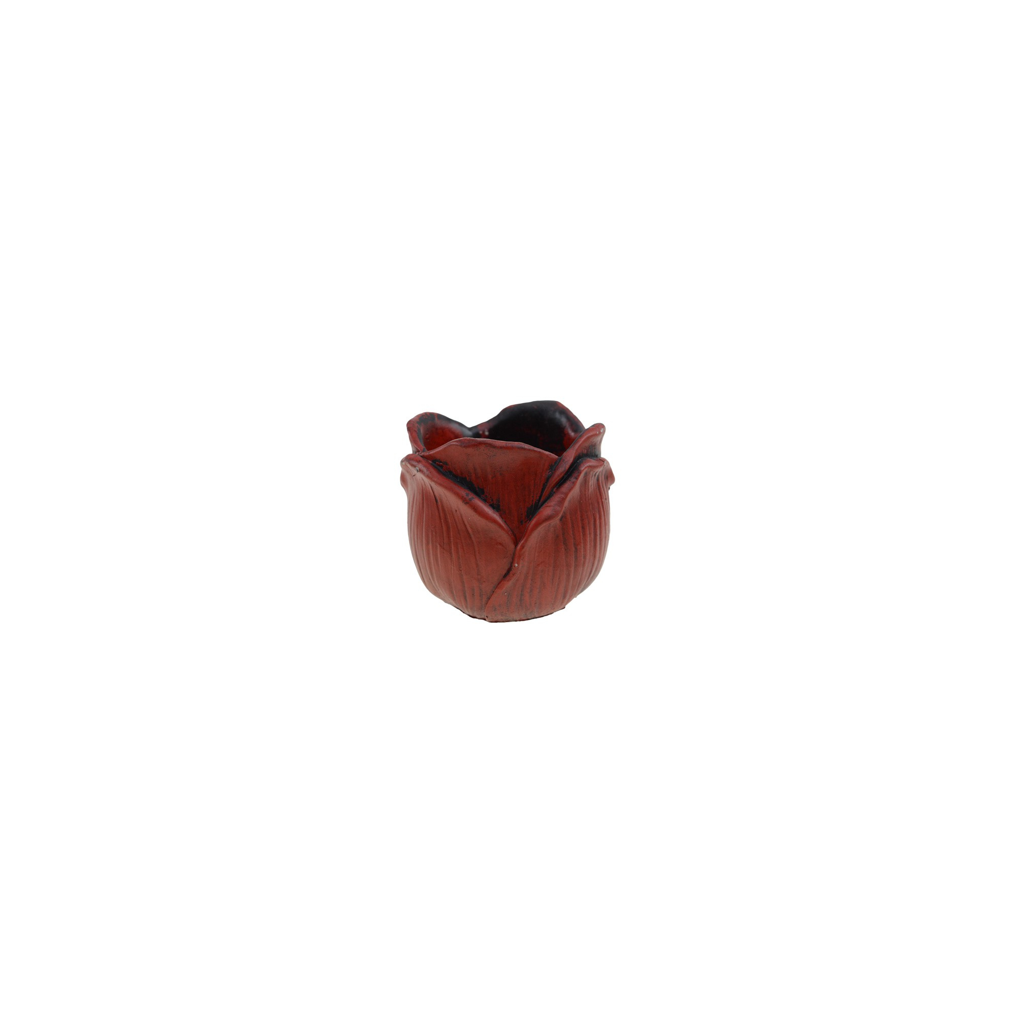 Kaspó rózsa kő 9.2*9.1*7.8cm piros