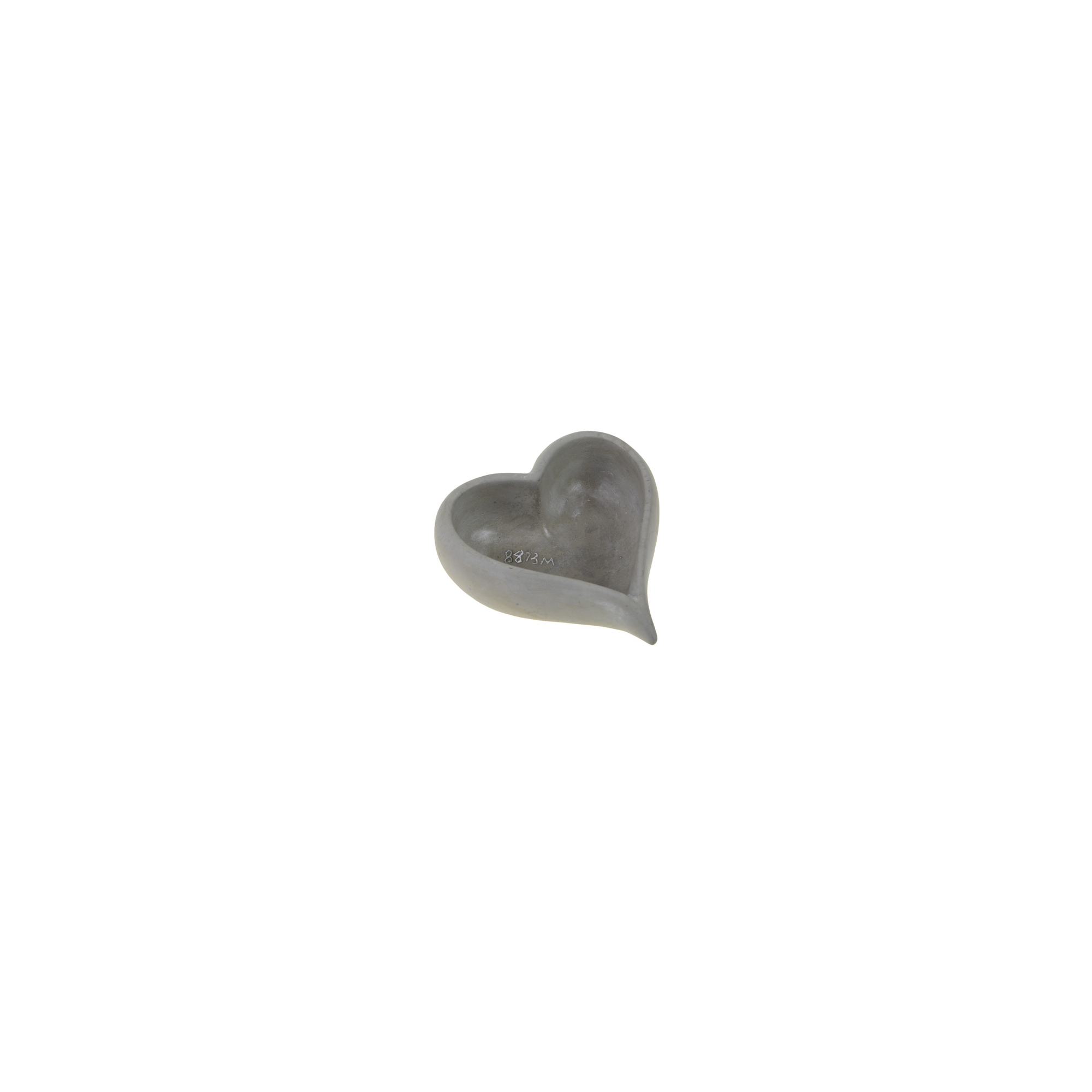 Kaspó kő szív 18 * 18 * 6.5cm sötét szürke