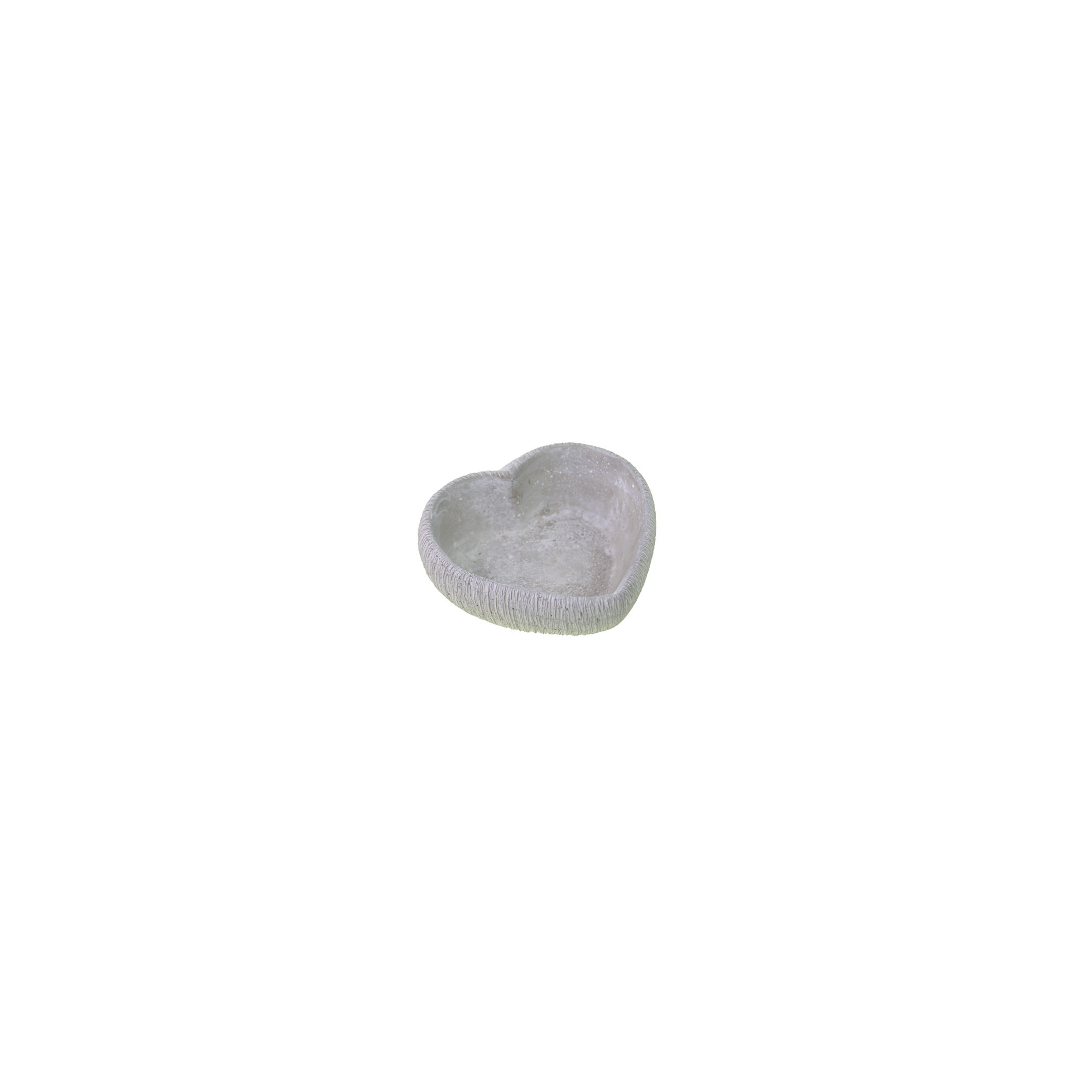 Kaspó kő szív 18*17*7cm szürke