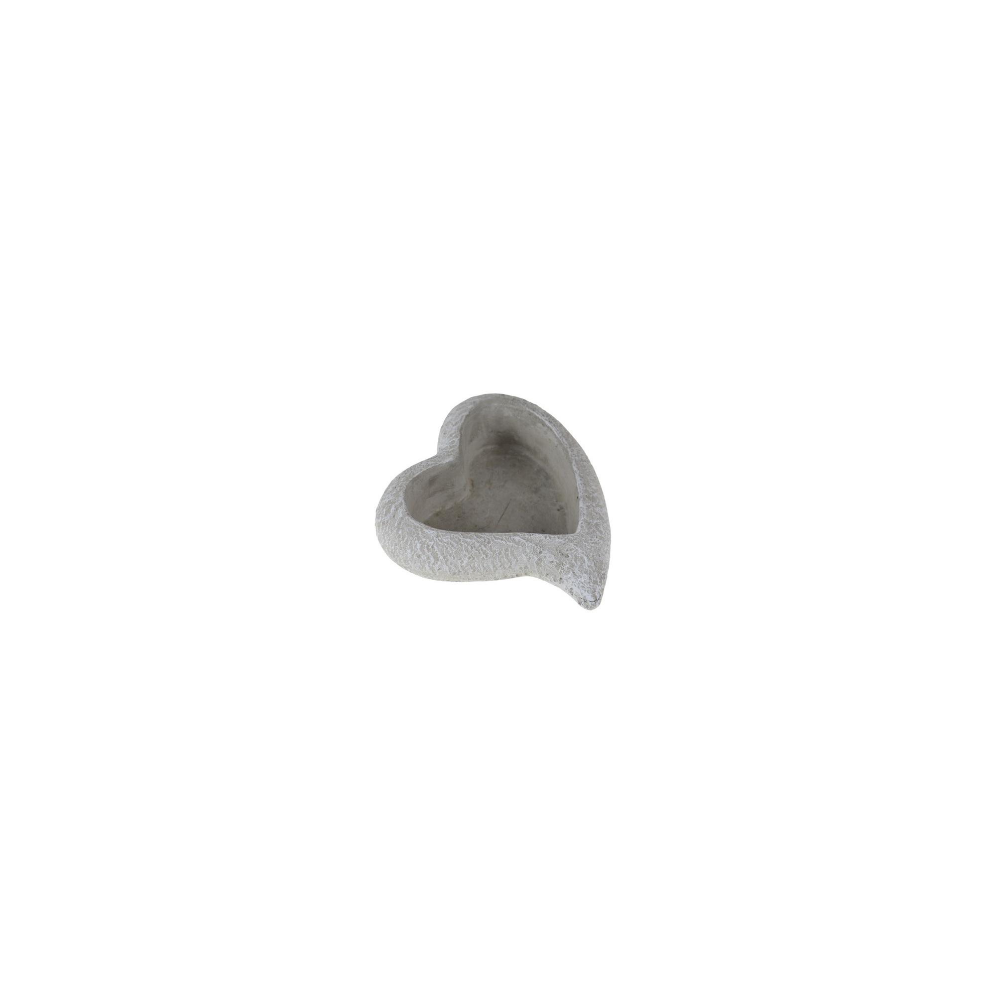 Kaspó kő szív forma 19*6cm szürke