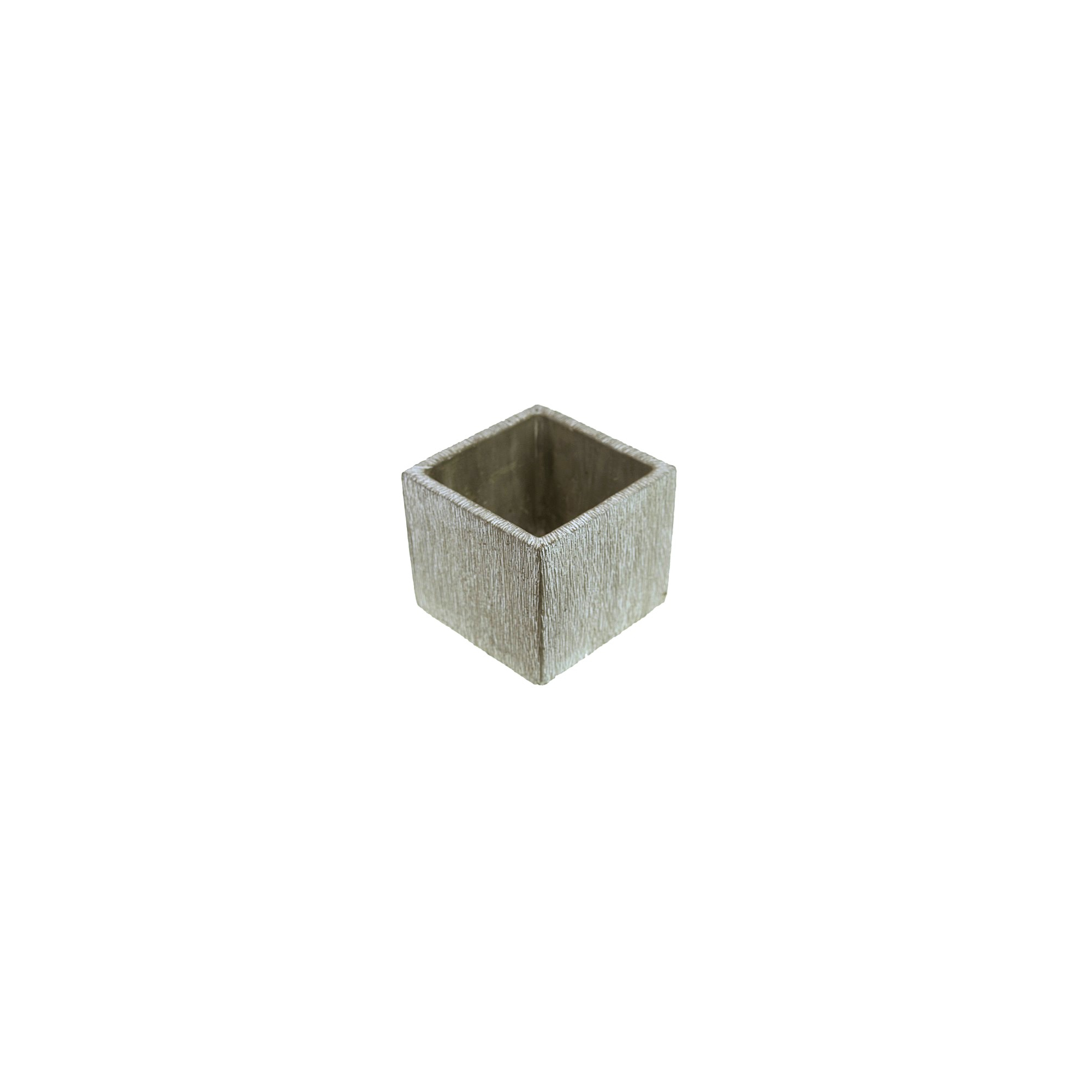 Kaspó kő szögl 13*13*H11,5cm fehér