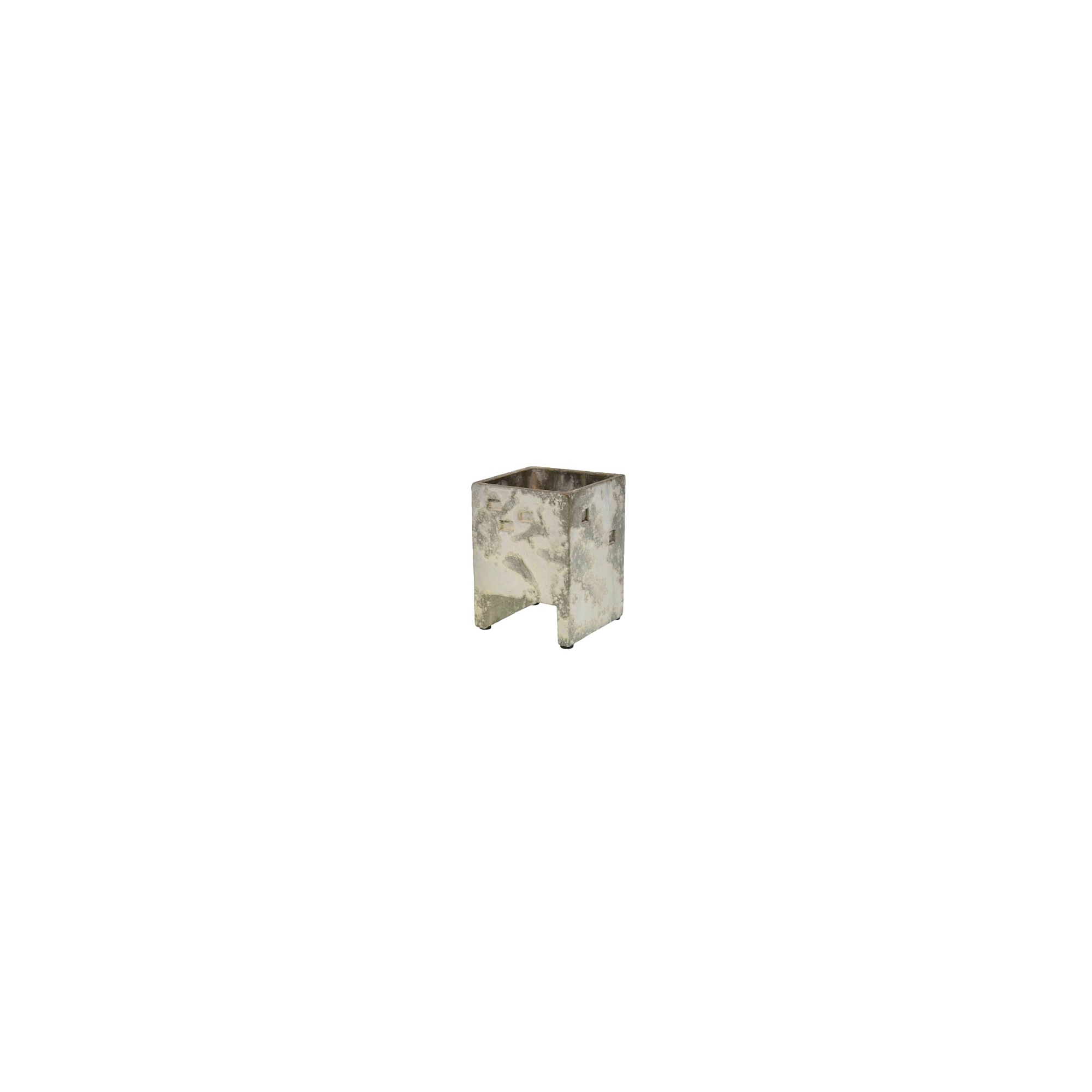 Kaspó kő szögletes 10,5*10,5*H13,5cm szürke