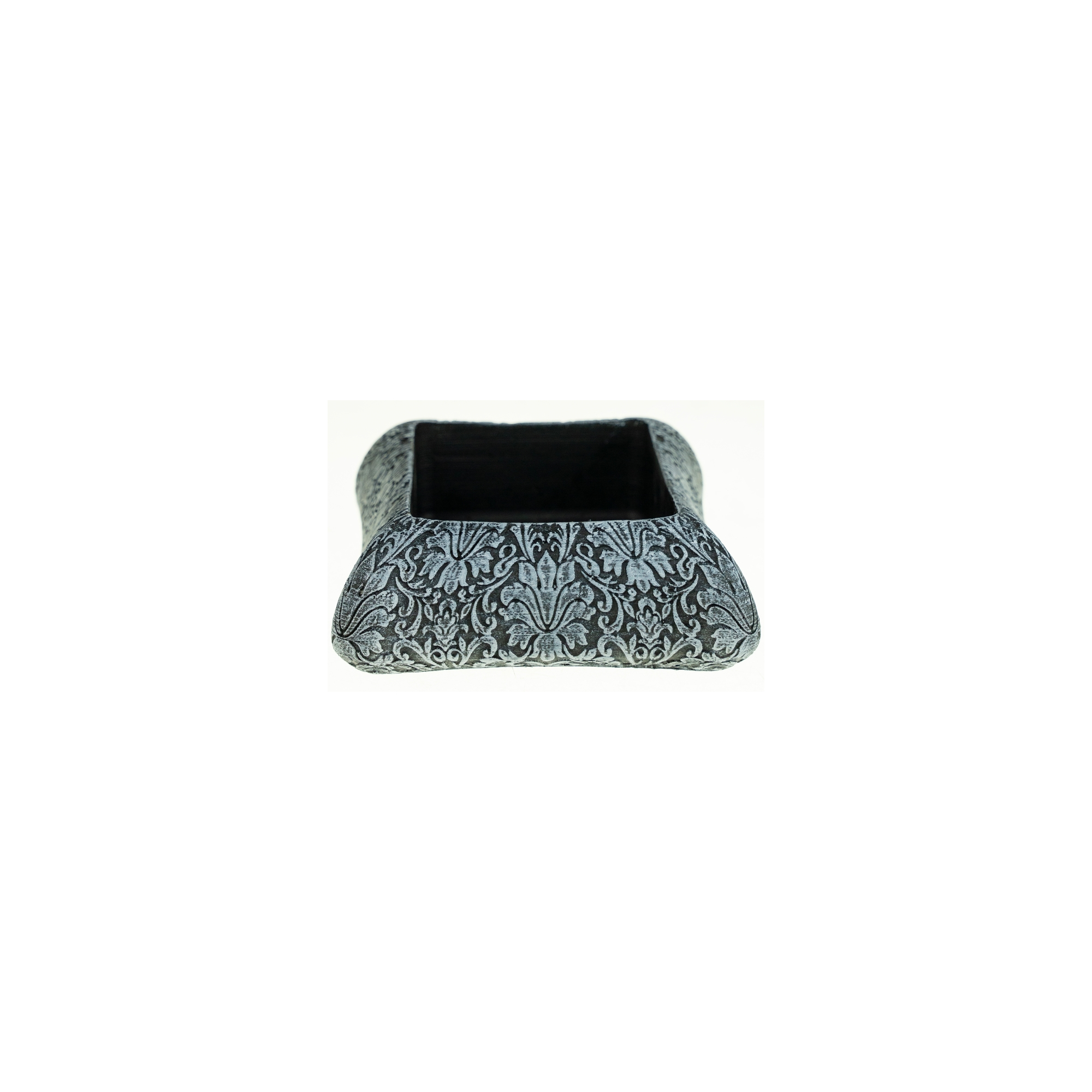 Kaspó kő téglalap 21x16.5x6cm sötét szürke