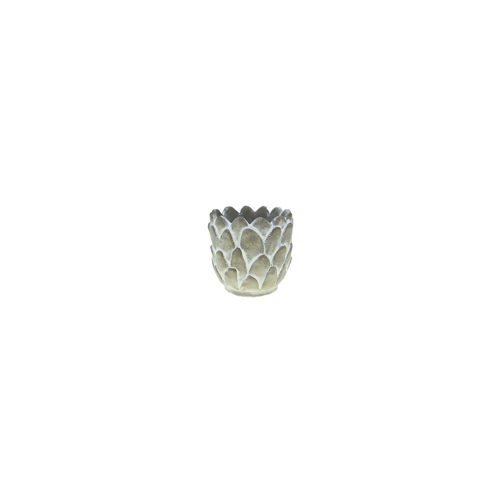 Kaspó kő virágszirmok 8.5 * 8.5 * 8cm szürke