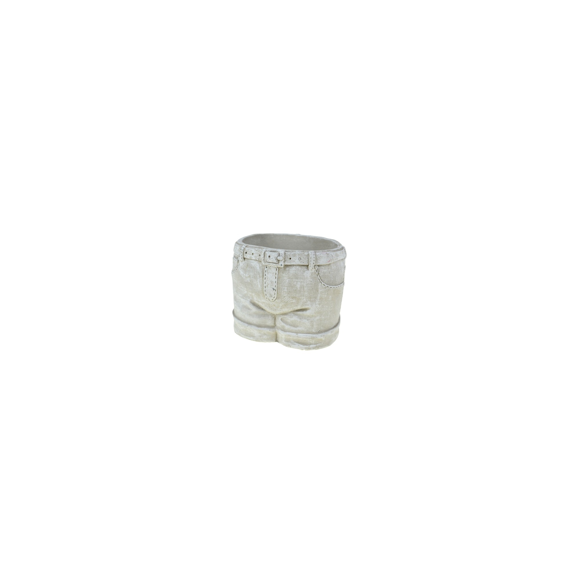 Kaspó kő13x11x11cm nadrág forma szürke