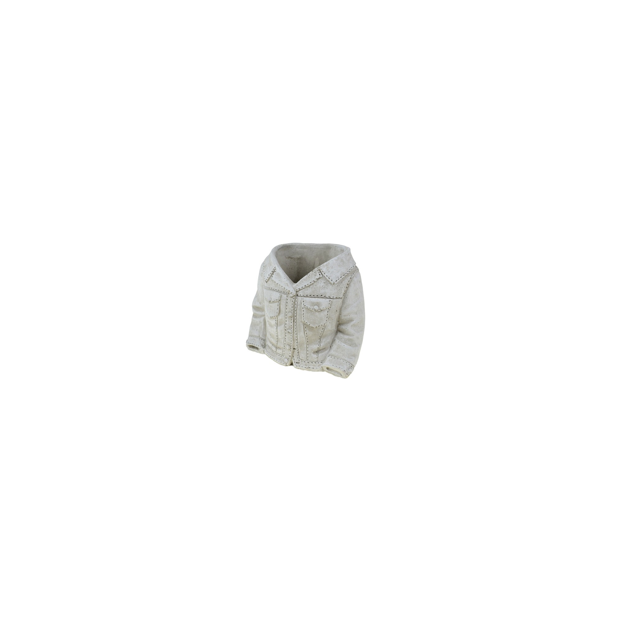 Kaspó kő kabát forma 16x9.5x14.5cm szürke