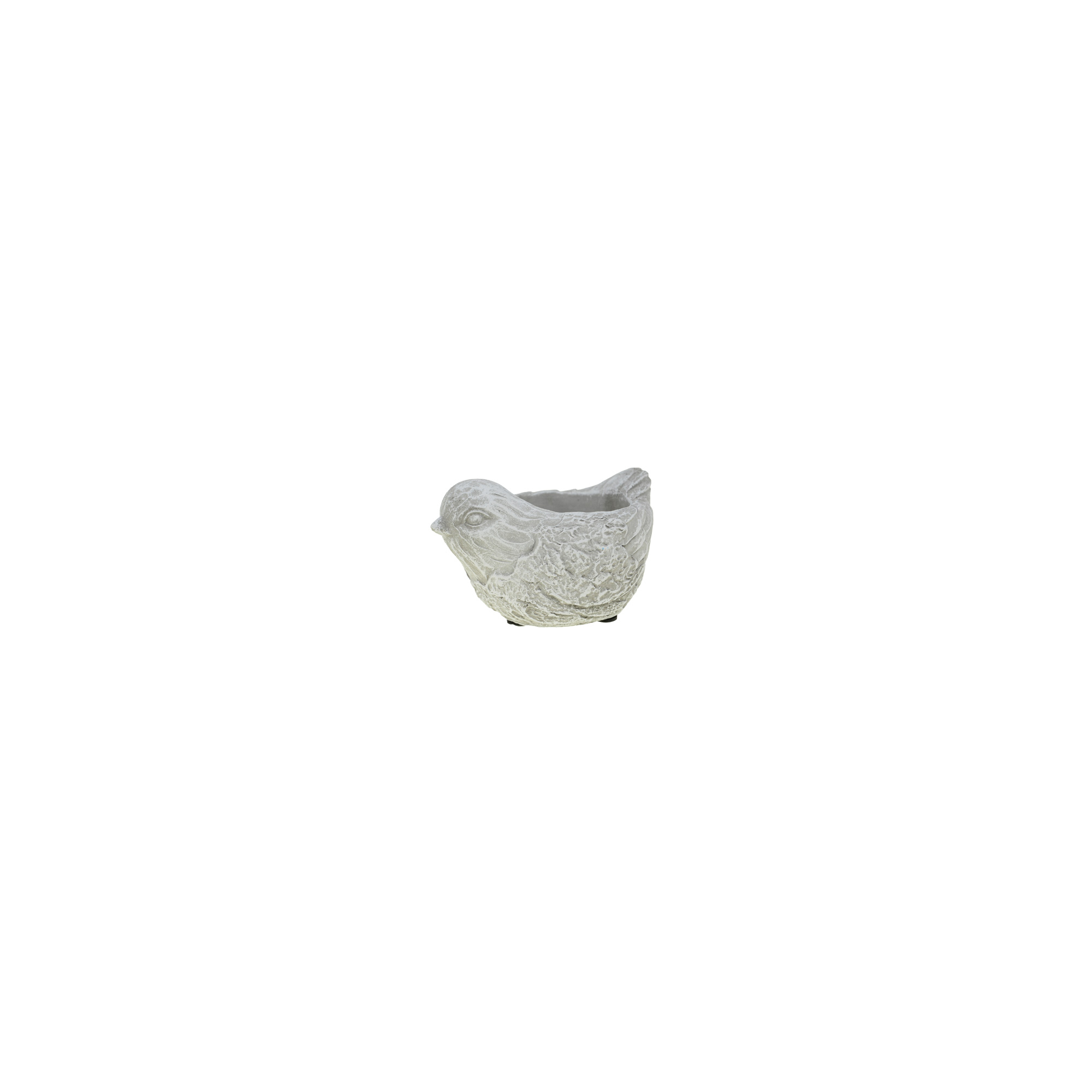 Kaspó madár kő 13.5x9x7.5cm szürke