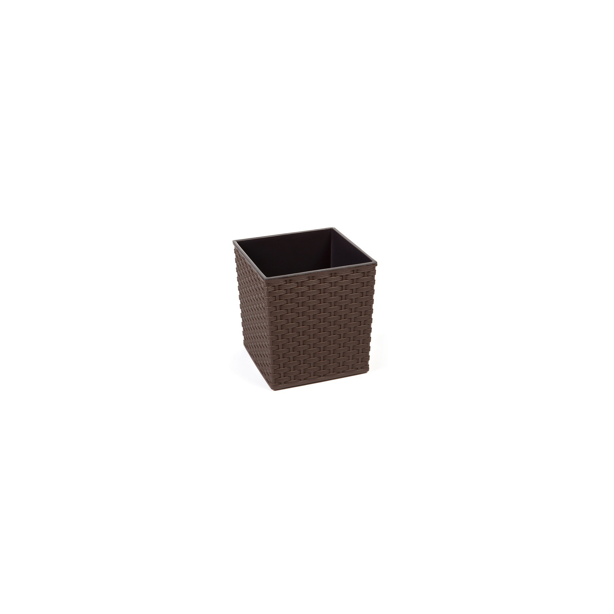 Kaspó műanyag rattan 40*40cm M40 Juka mokka Lamela