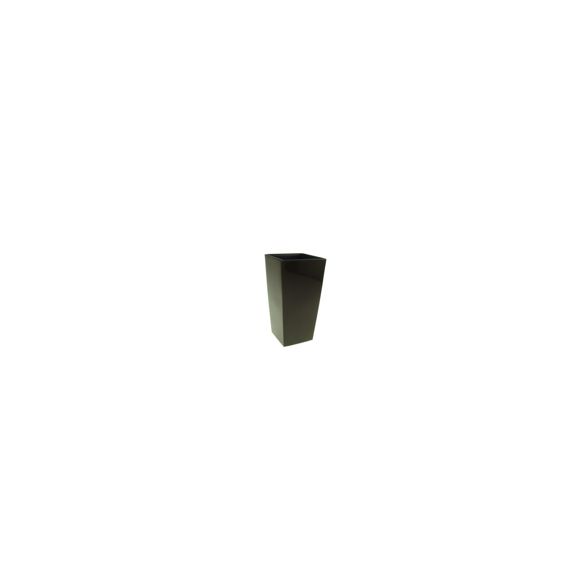 Kaspó műanyag magas 14*14cm M 26 cm Finezja mokka barna Lamela