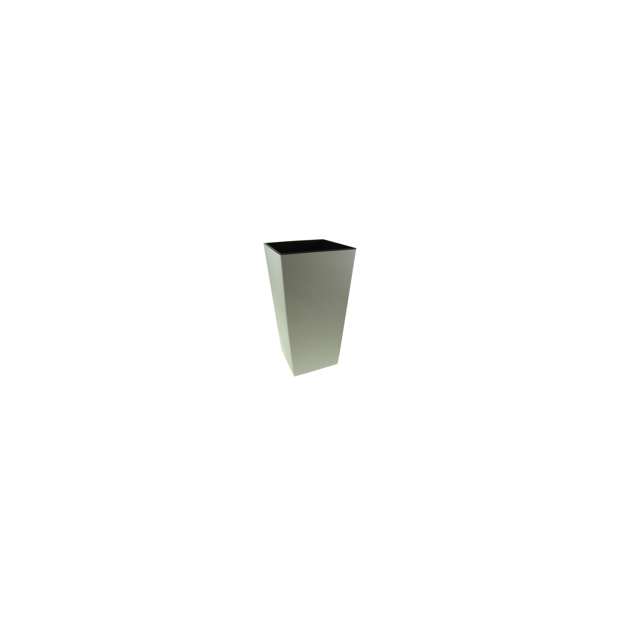 Kaspó műanyag magas 25*25cm M 46 cm Finezja fehér Lamela