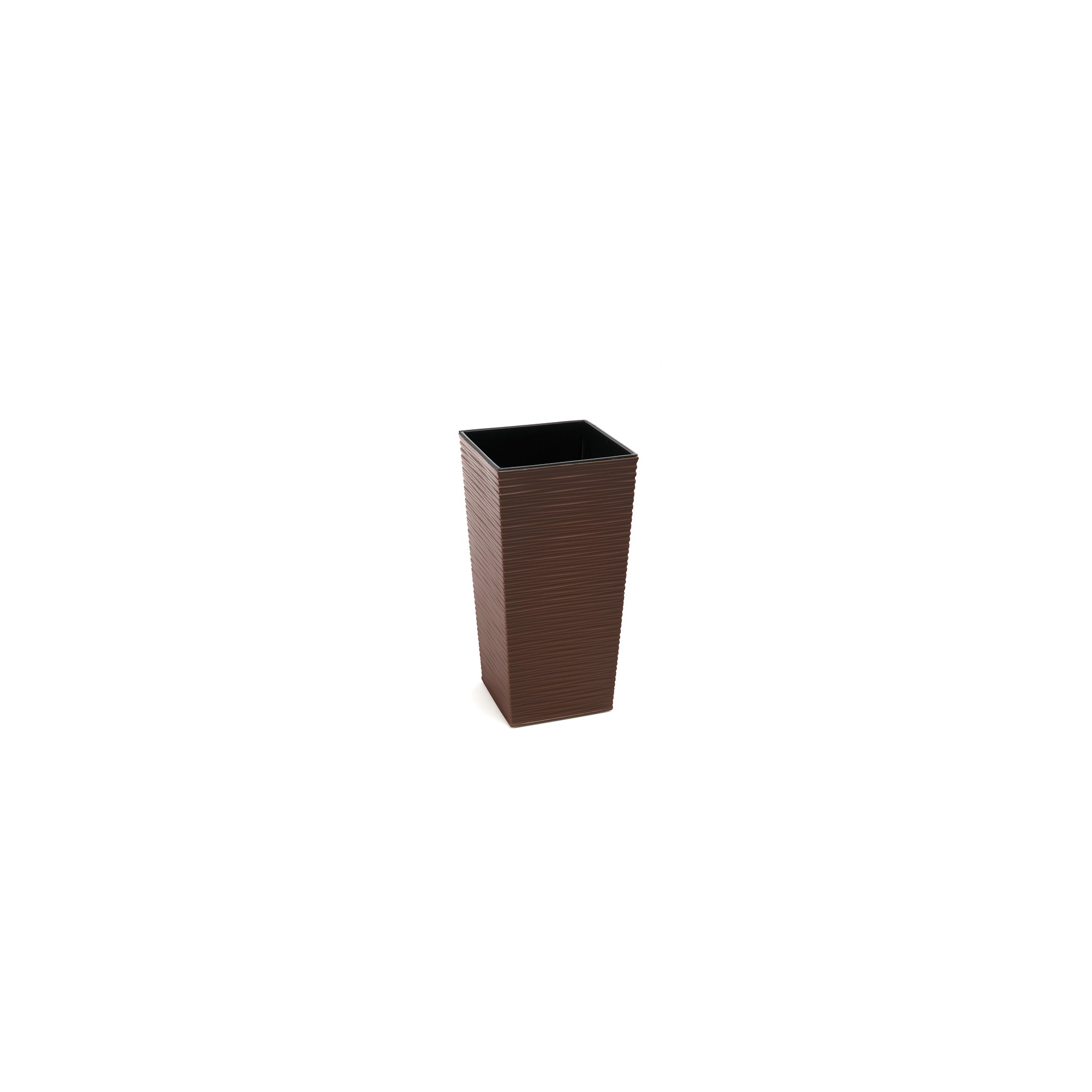 Kaspó műa magas Finezja bordázott 35*35cm M 68 cm mokka Lamela