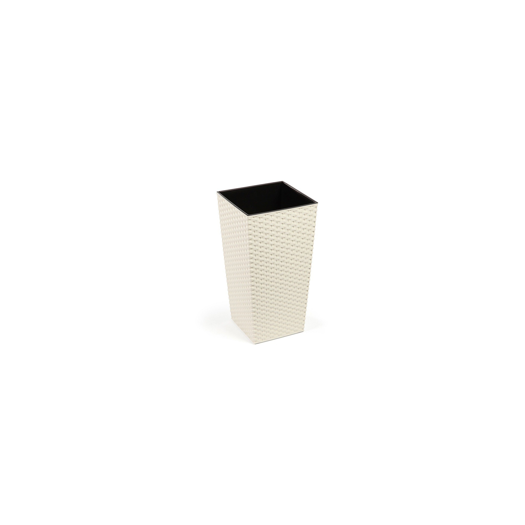 Kaspó műa magas Finezja-rattan 25*25cm M 46 cm krém Lamela