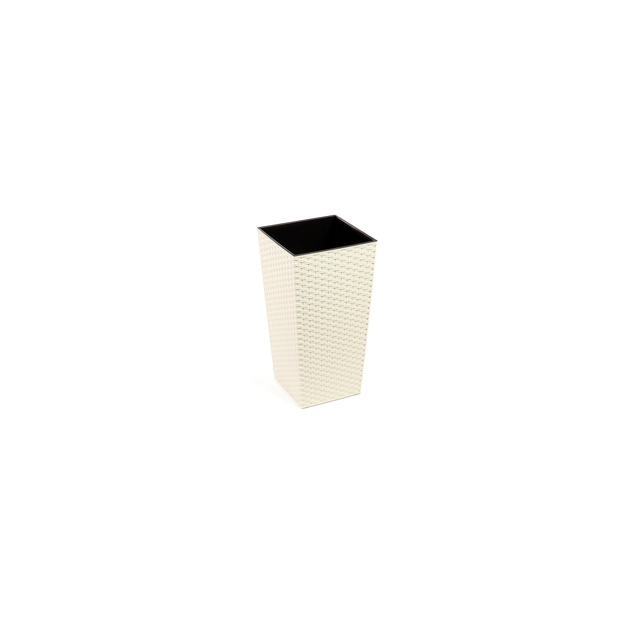 Kaspó műa magas Finezja rattan 35*35cm M 68 cm krém Lamela