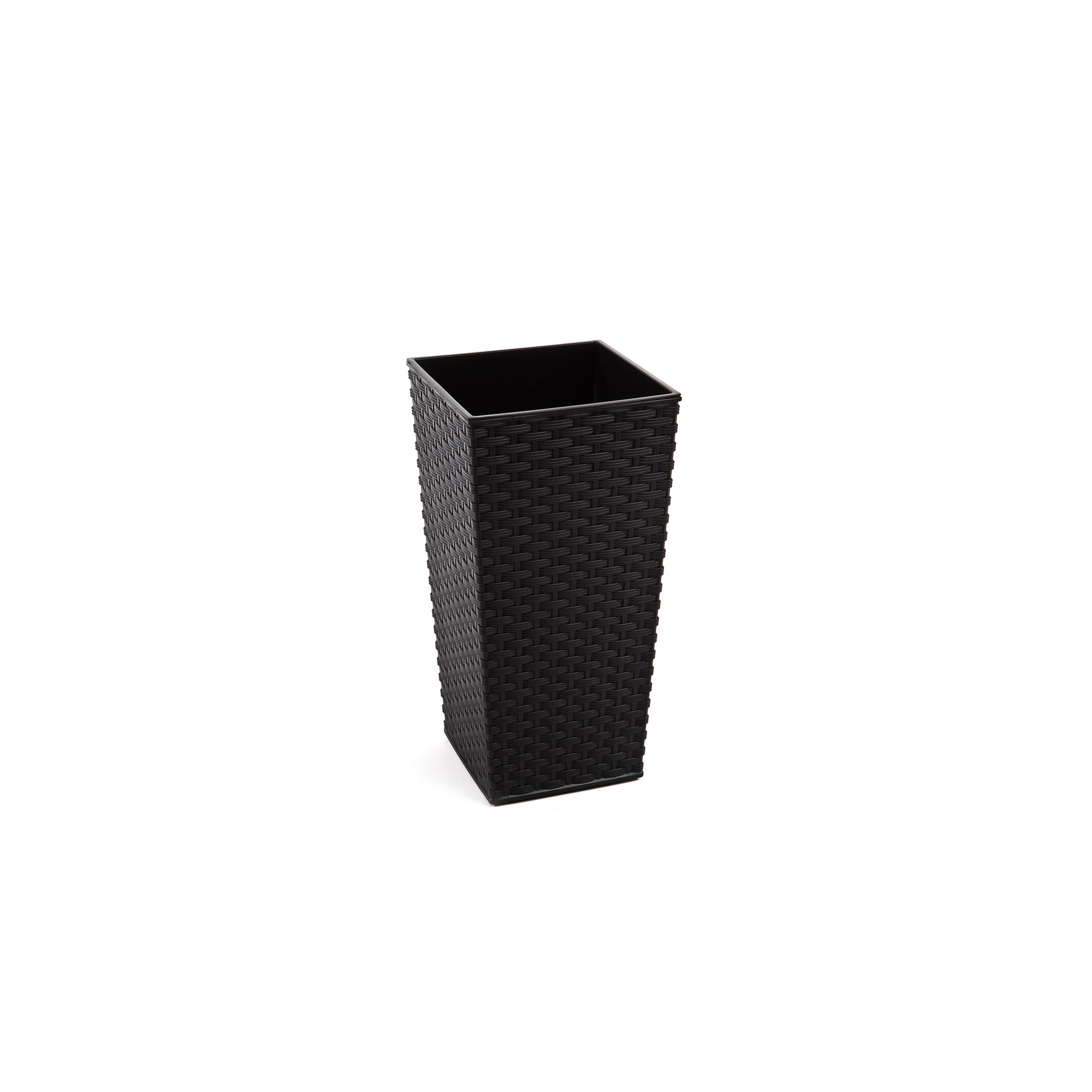 Kaspó műa magas Finezja rattan 40*40cm M 75 cm fekete Lamela