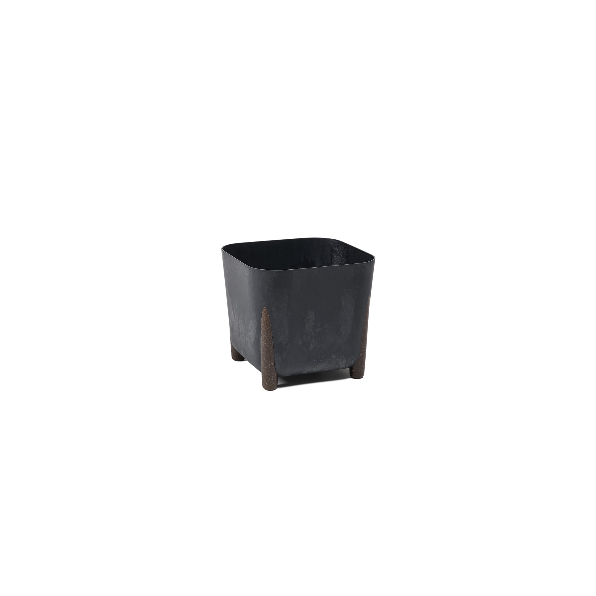 Kaspó műanyag FRIDA 29*29cm ECO beton fekete Lamela