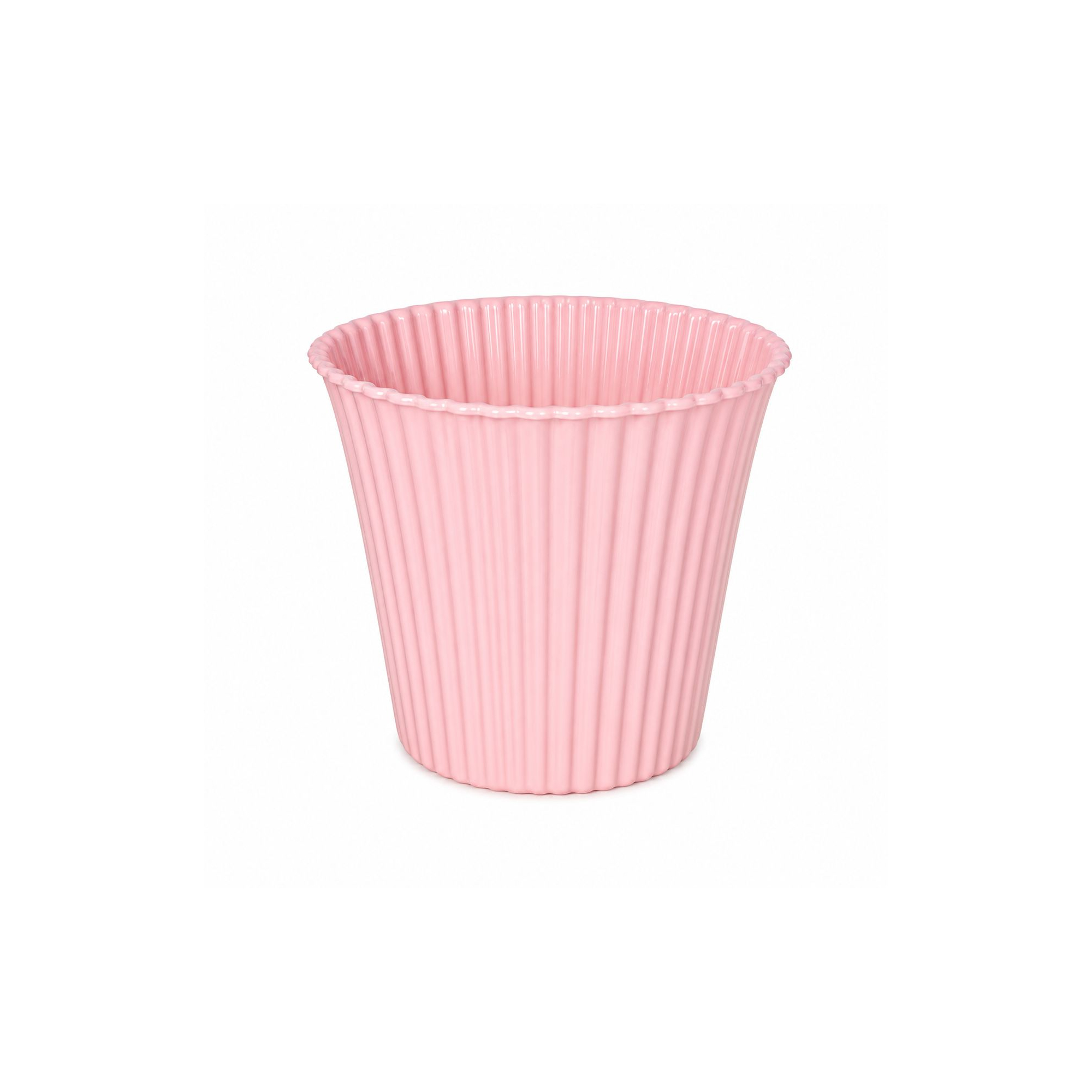 Kaspó muffin műanyag D10 világos rózsaszín