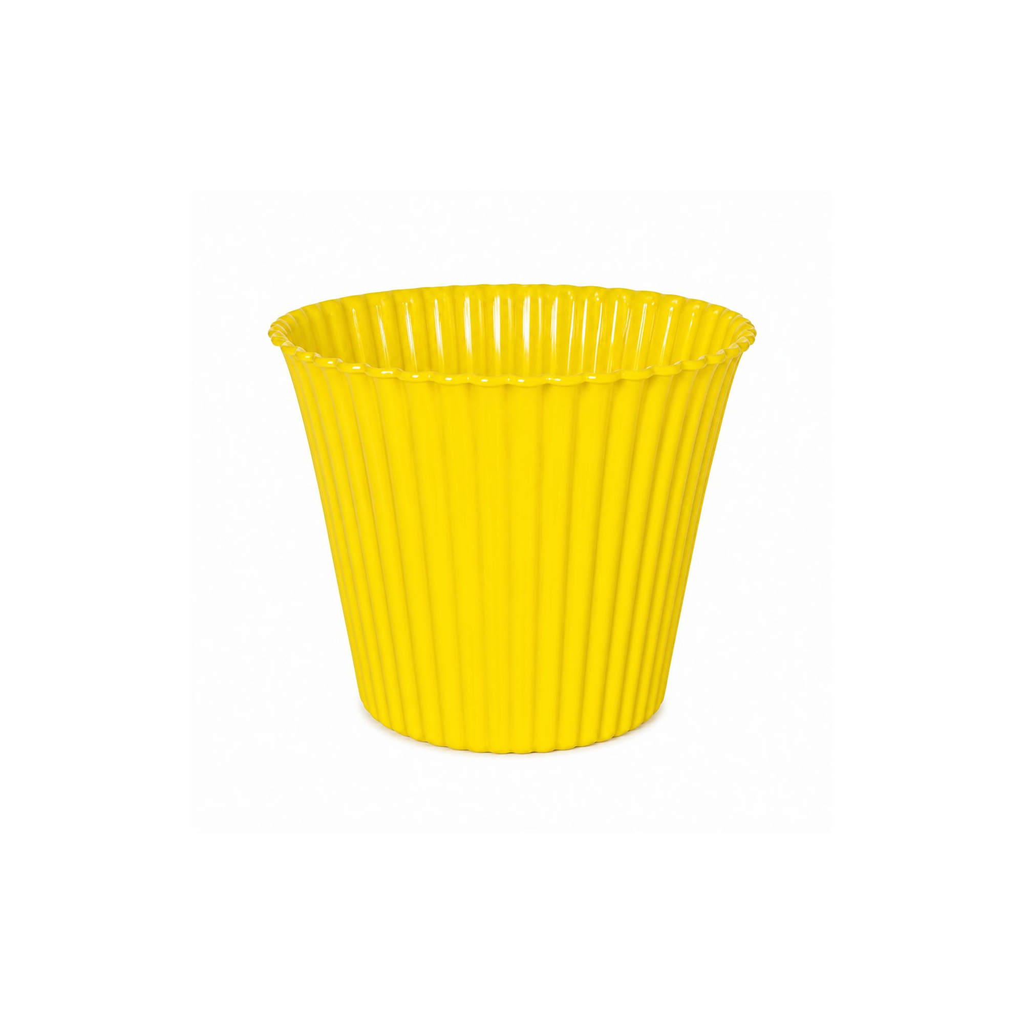 Kaspó muffin műanyag D12 sárga