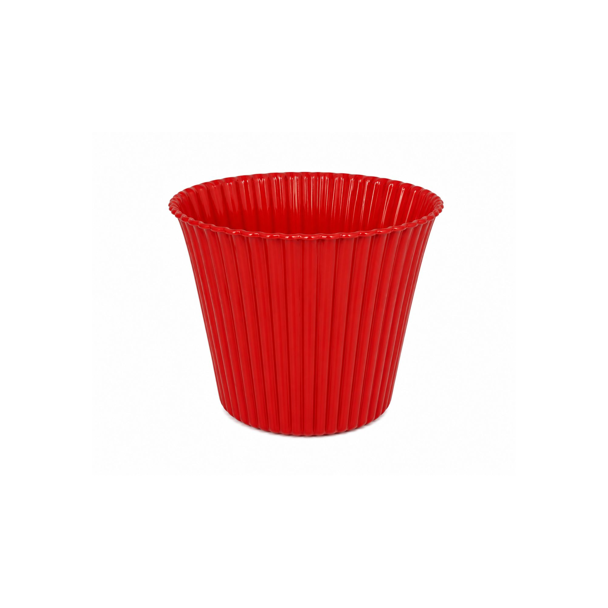 Kaspó muffin műanyag D9 piros