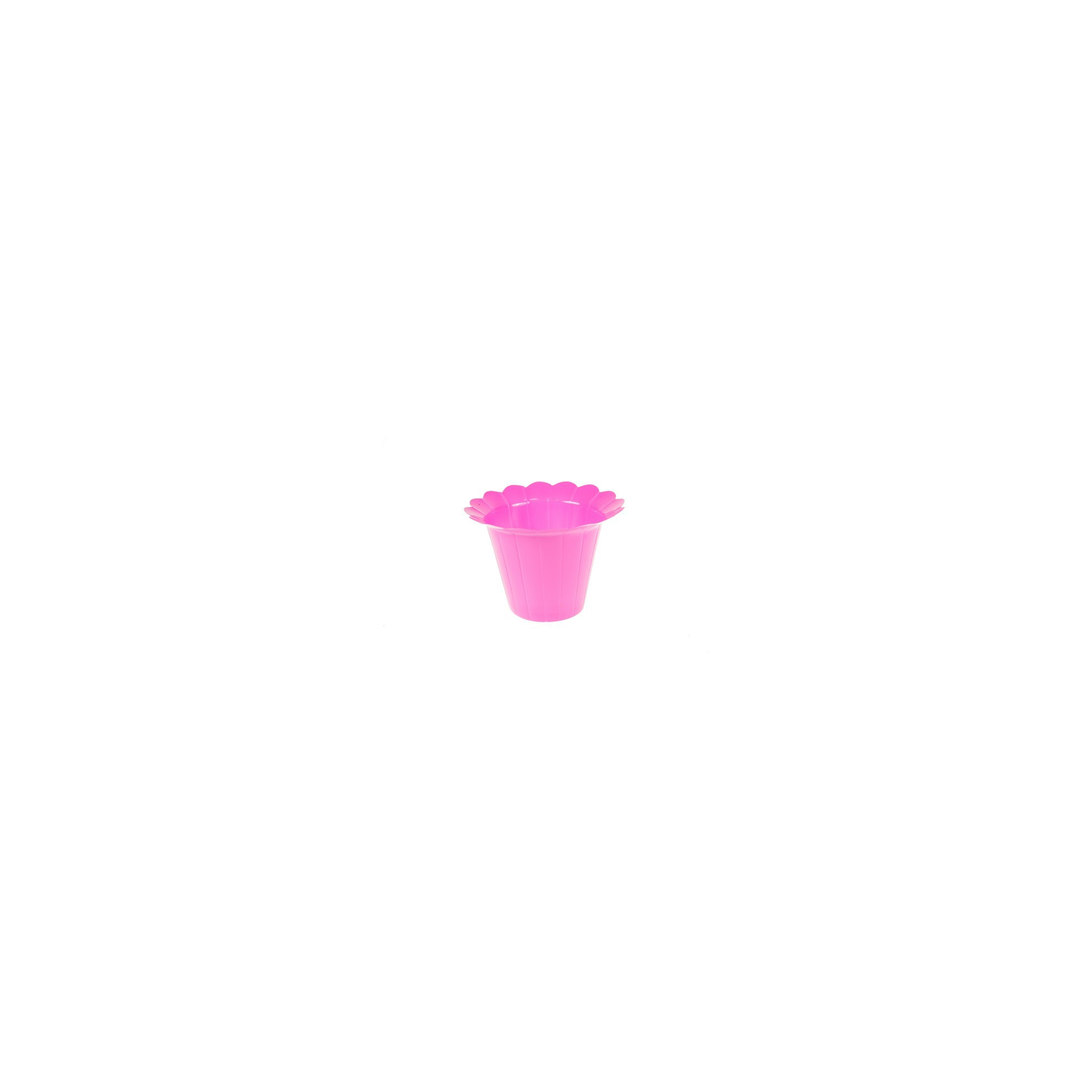 Kaspó plasztik nyomott csíkos 7*6,2cm rose