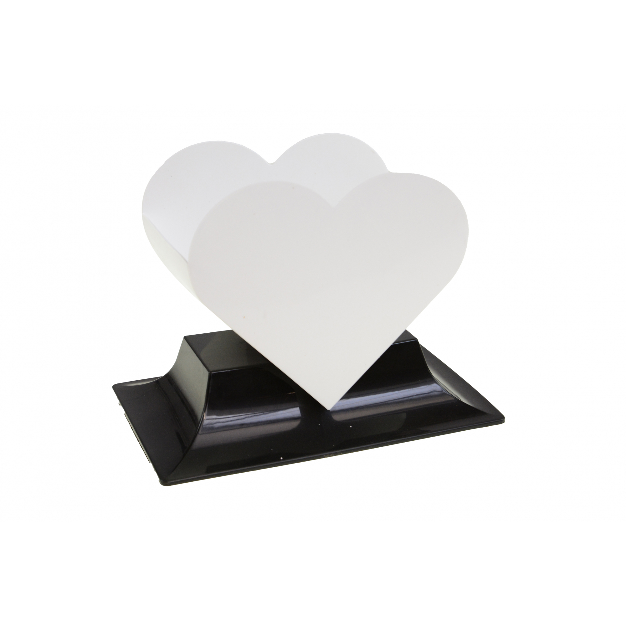 Kaspó plasztik szív alakú 16,5*11*H14cm fekete/fehér