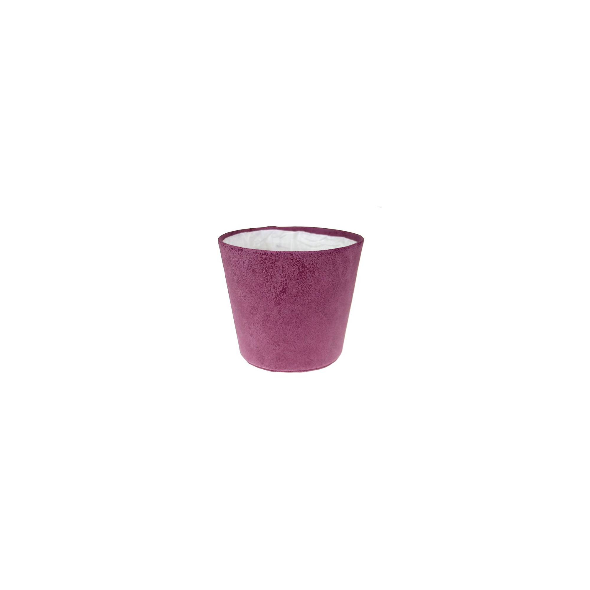 Kaspó PU bőrhatású D18 H16 pink