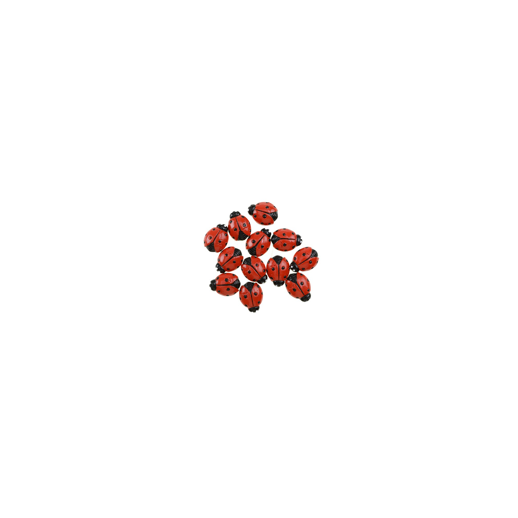 Katicabogár poly 1,9cm s/12 piros