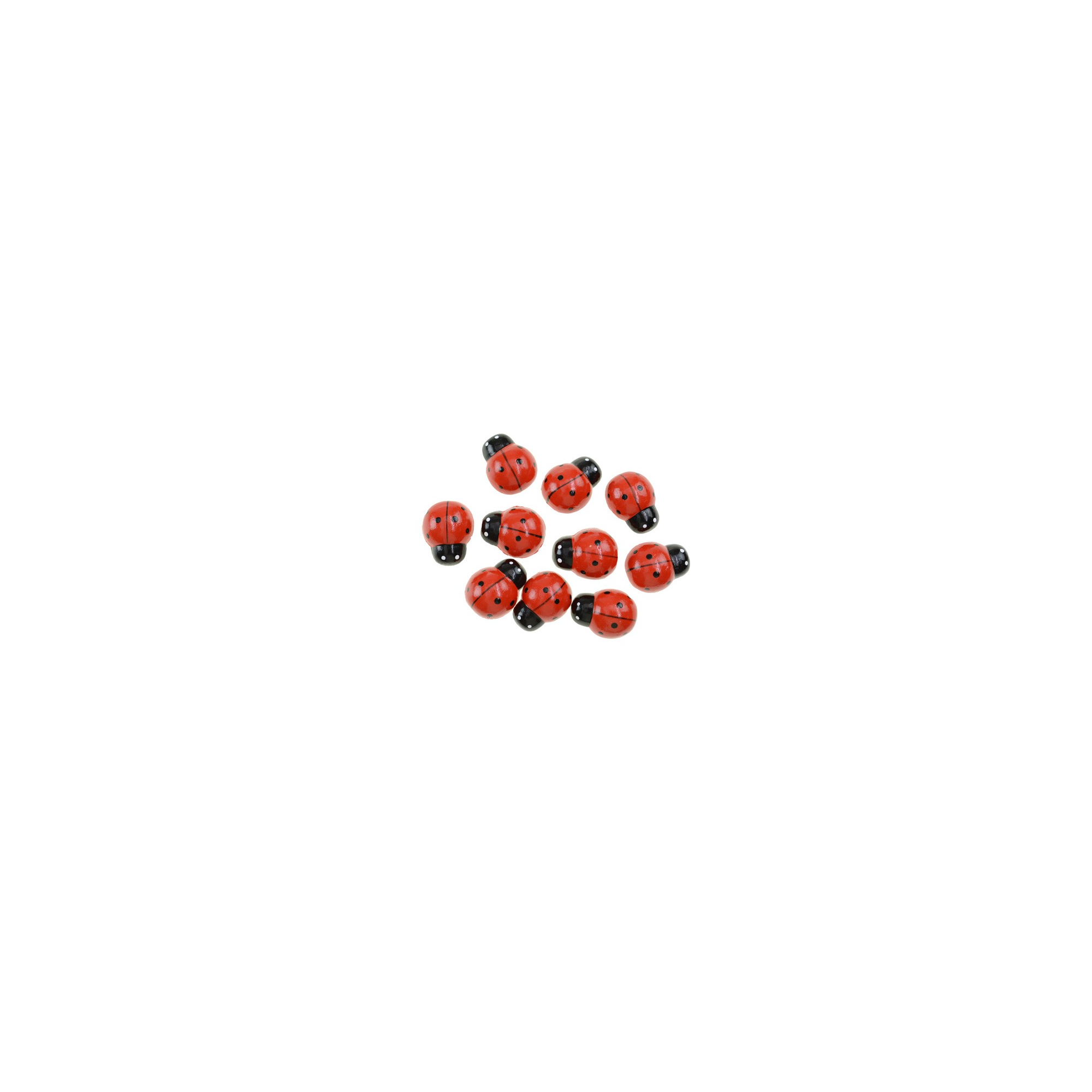 Katicabogár poly 2,3cm s/10 piros