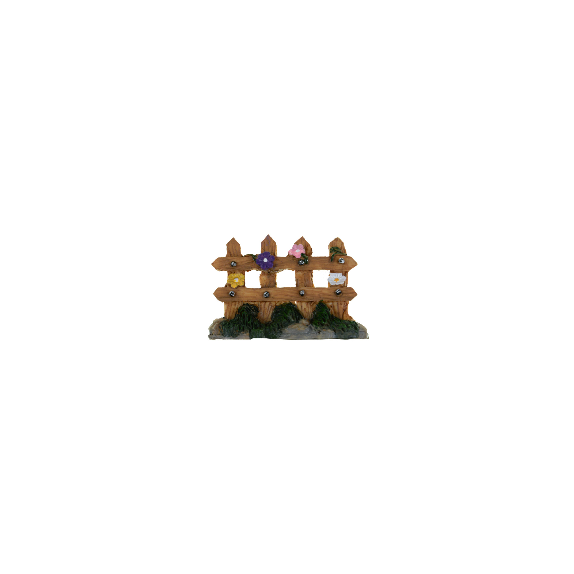 Figura kerítés poly virágos 6cm barna
