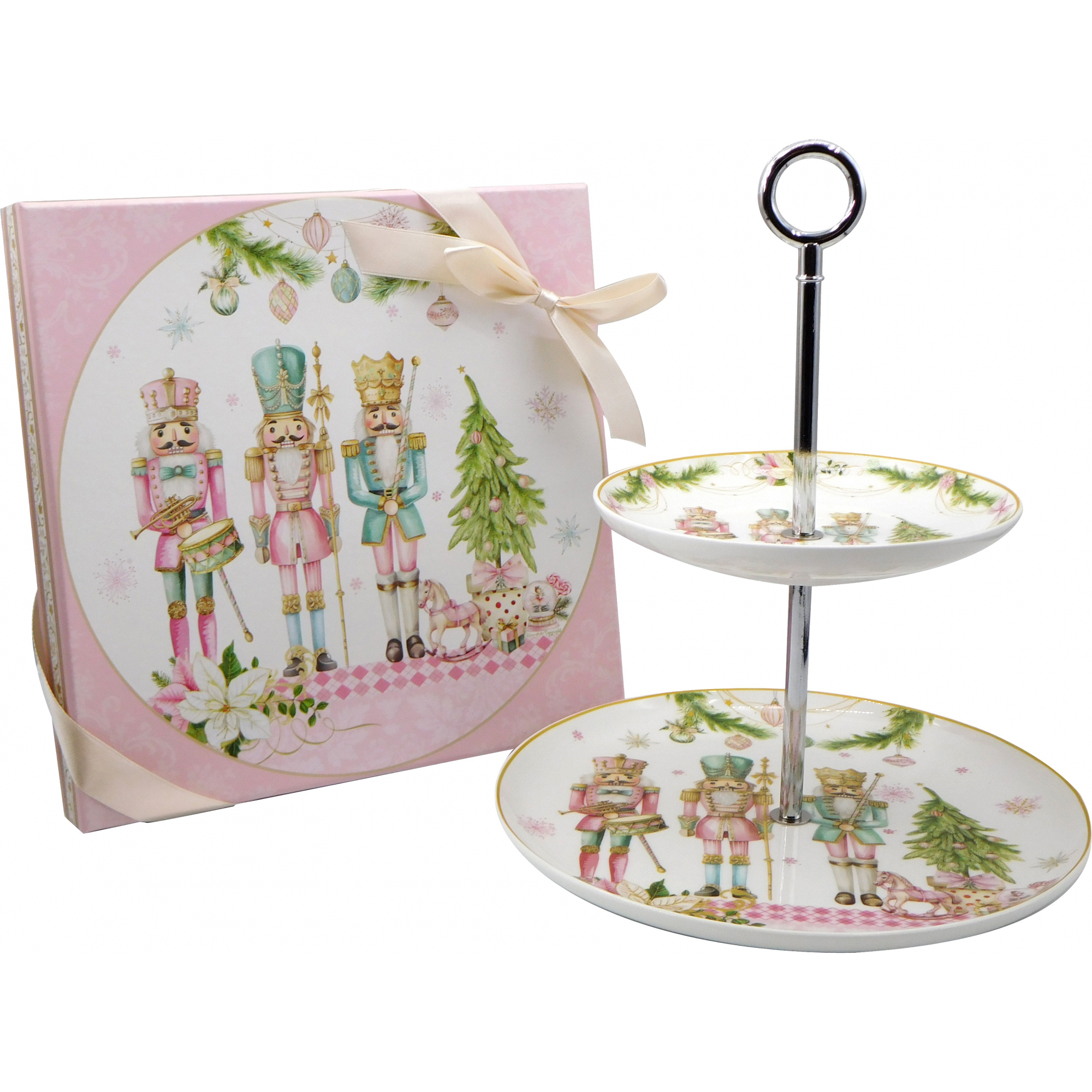 Kínáló porcelán D23 H27 diótörős fehér