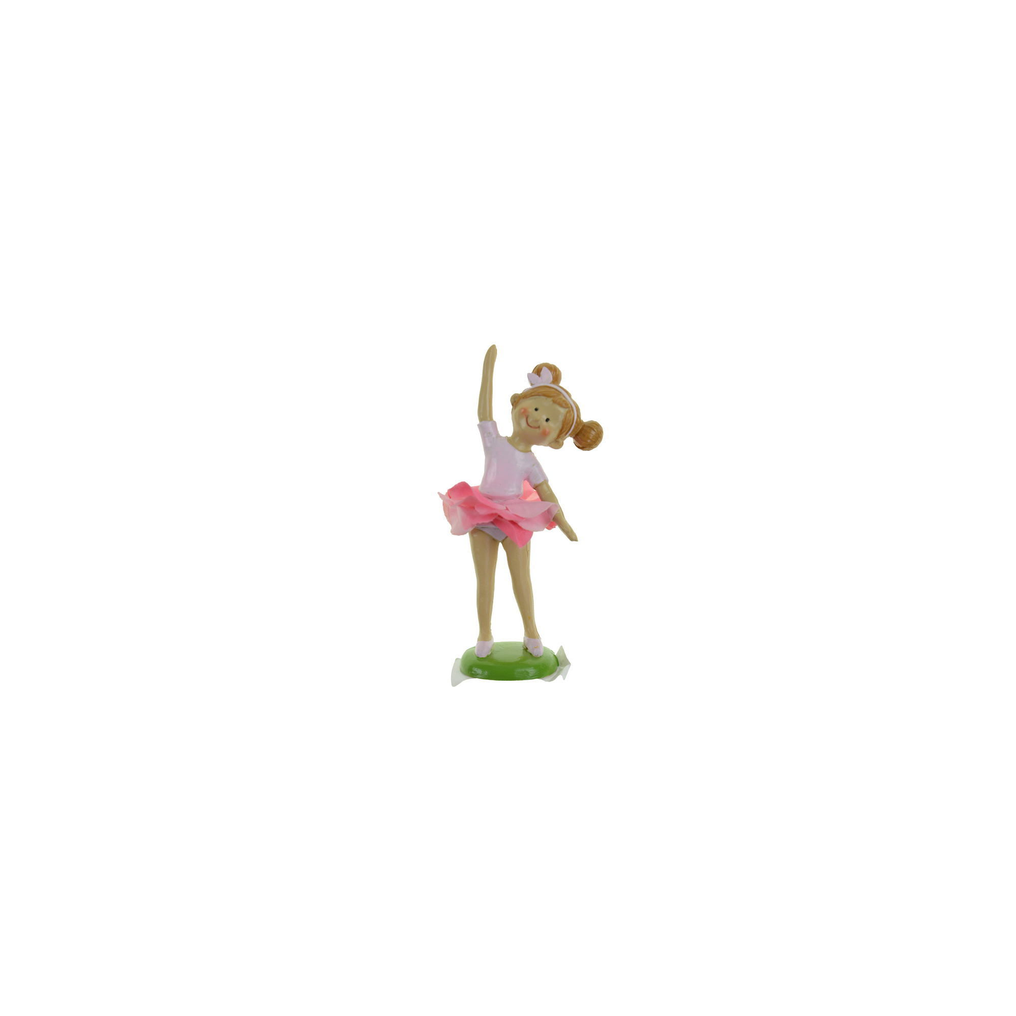 Figura kislány balerina poly 13,5cm rózsaszín