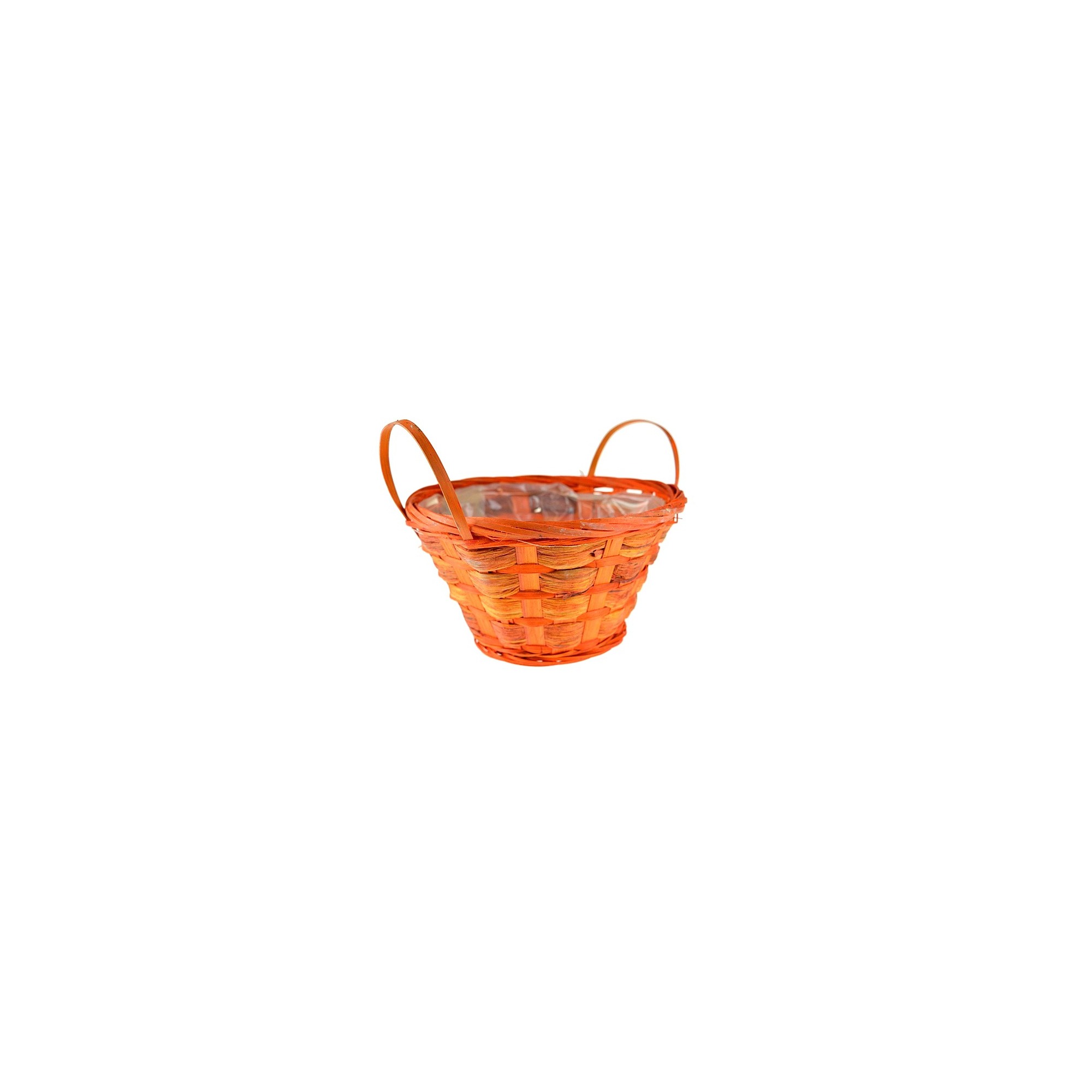 Kosár bambusz D19 H10 2füles narancs