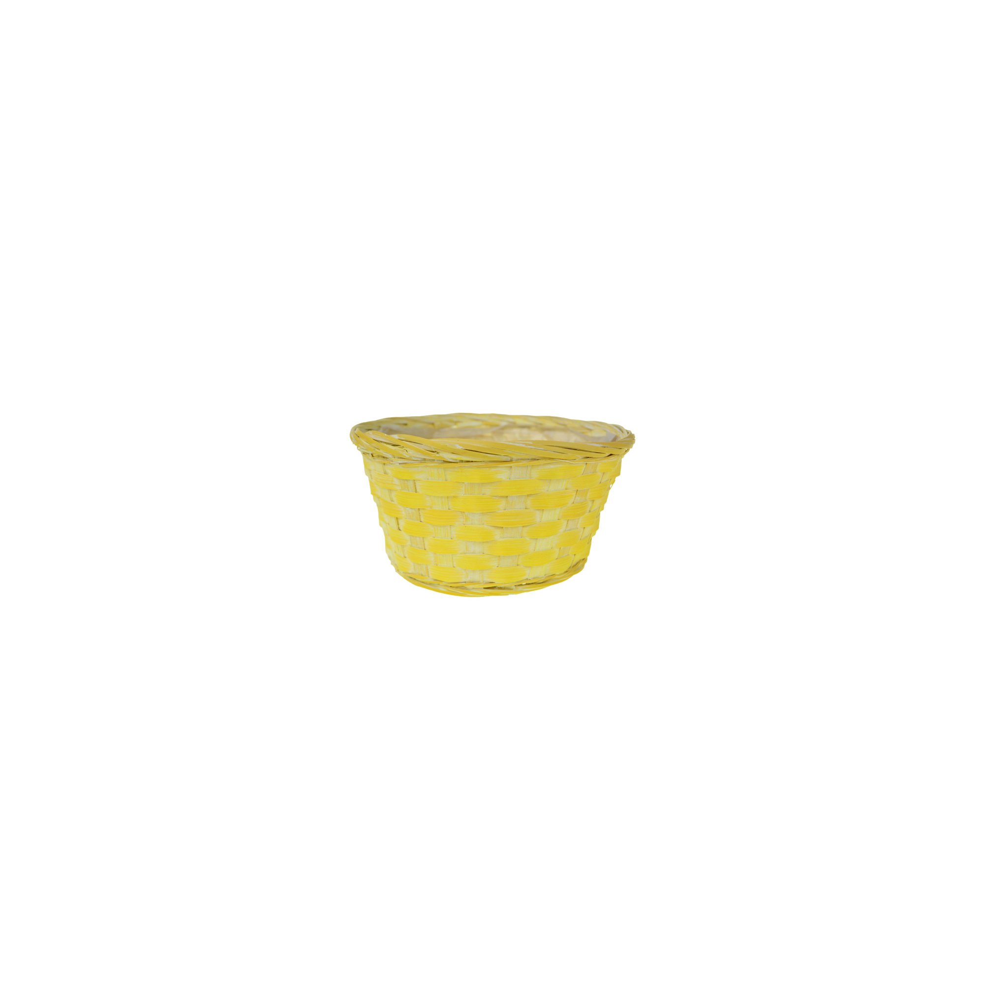 Kosár bambusz D20 H10cm sárga